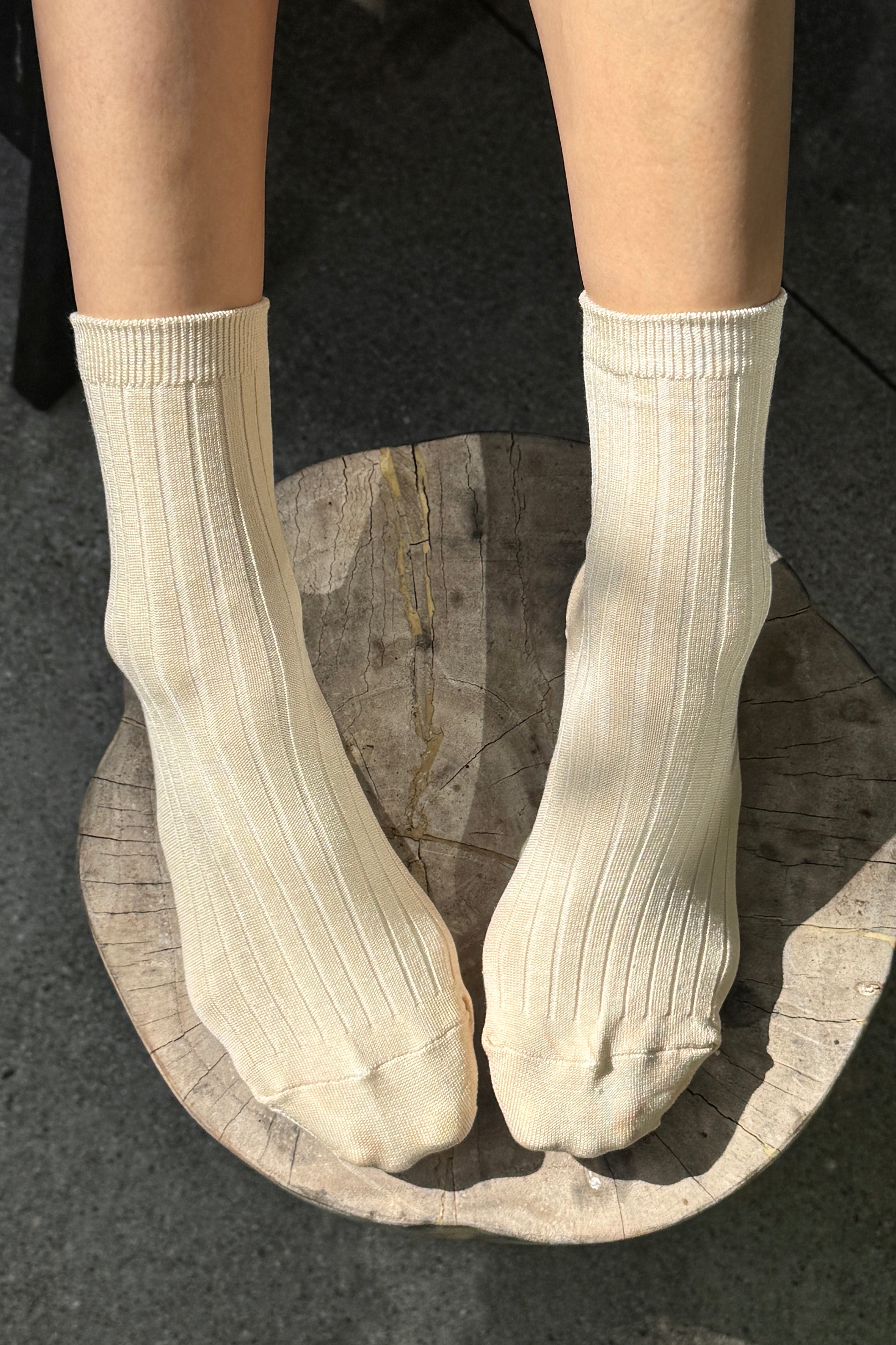 Her Socks (MC cotton) - Porcelain