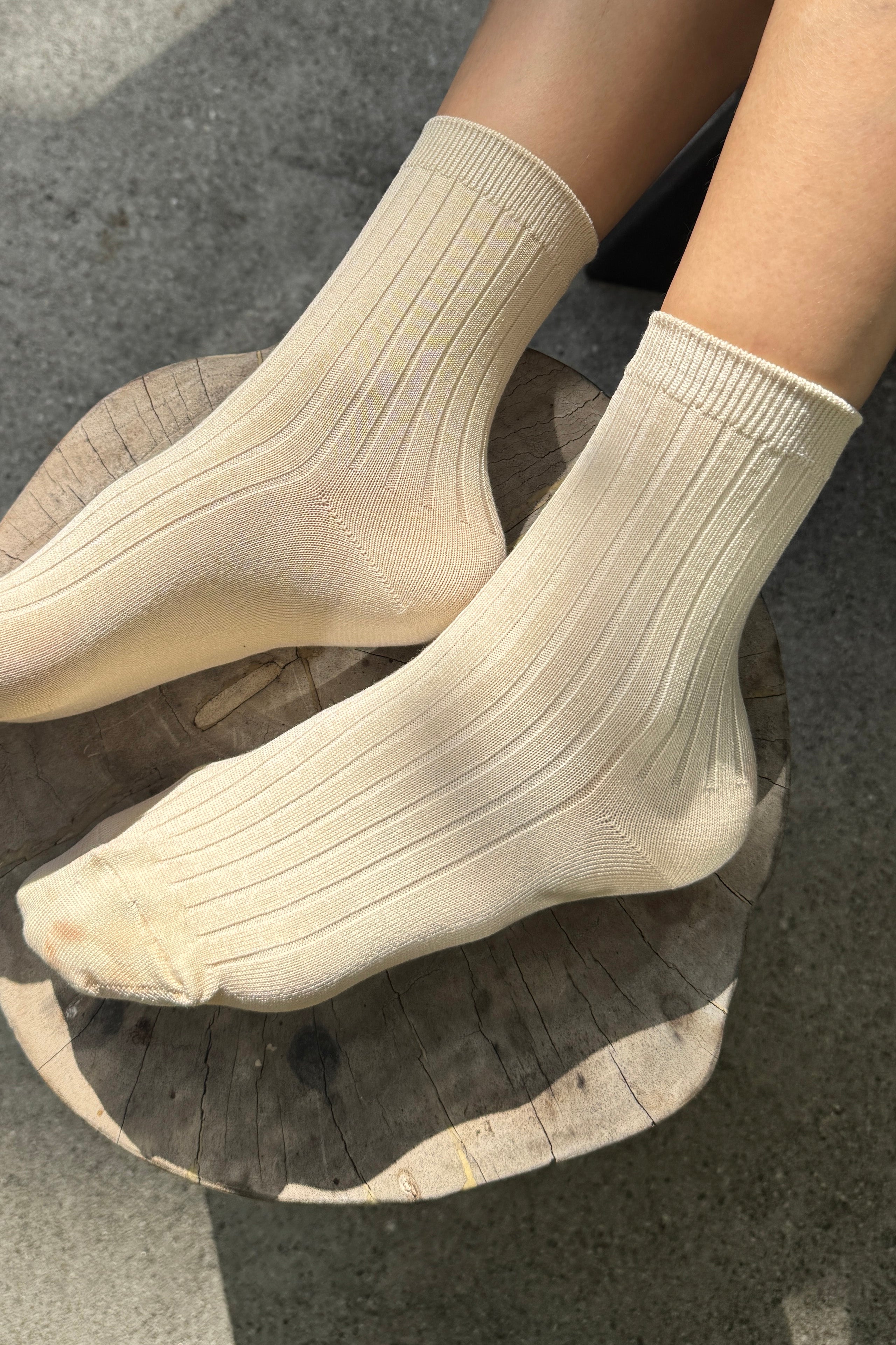 Her Socks (MC cotton) - Porcelain