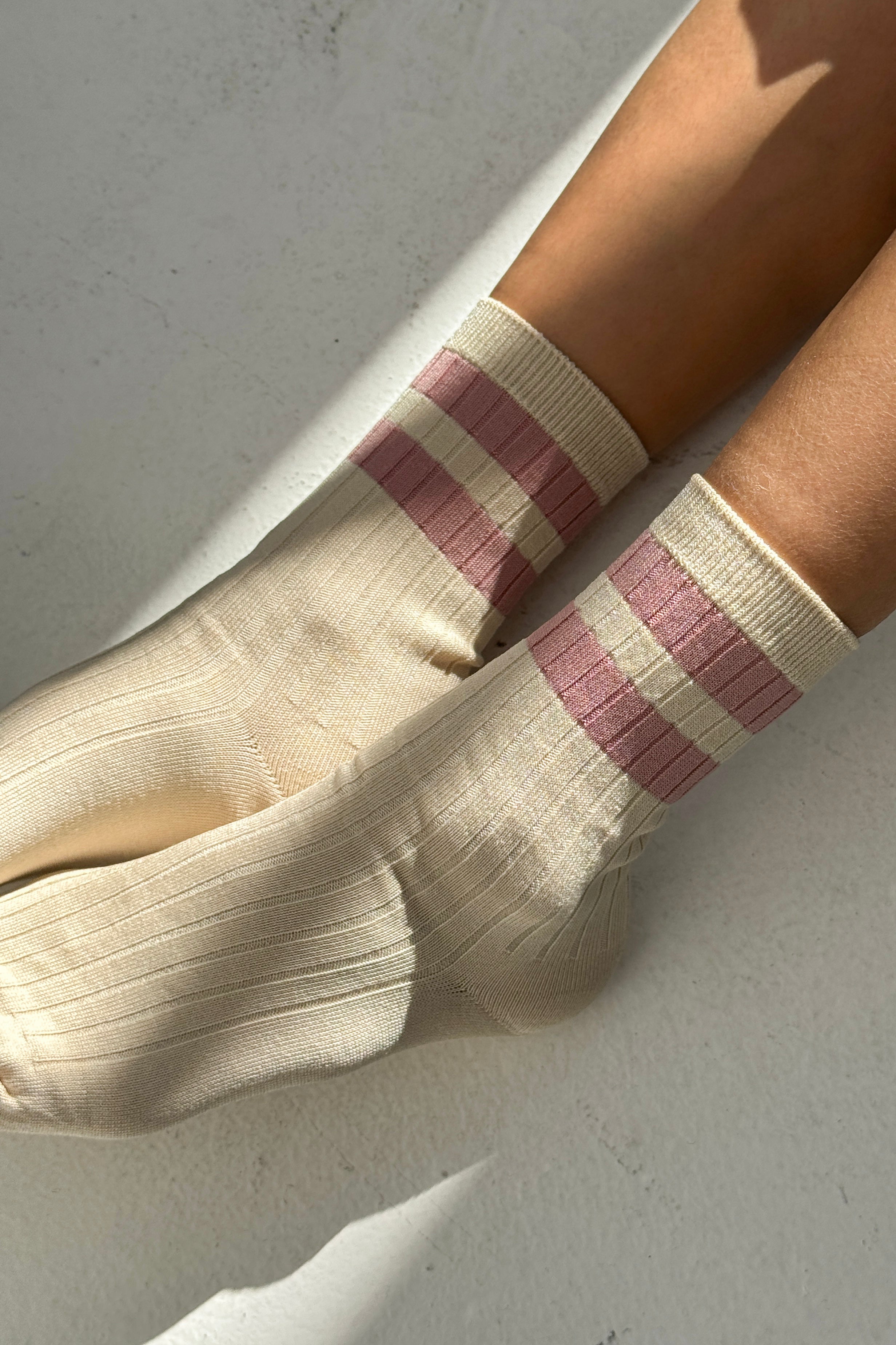 Her Varsity Socks - Rose