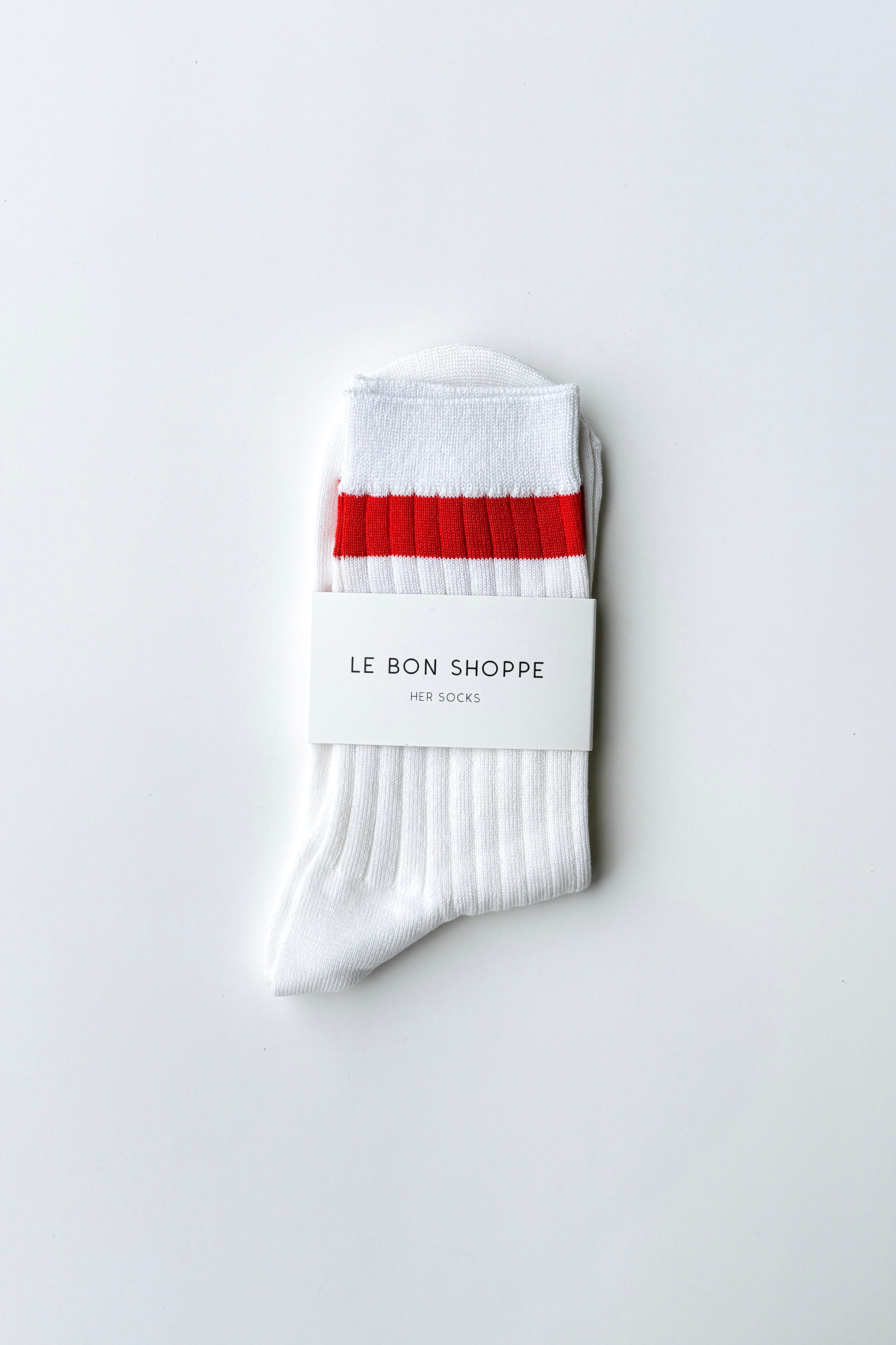 Her Varsity Socks - White Coral