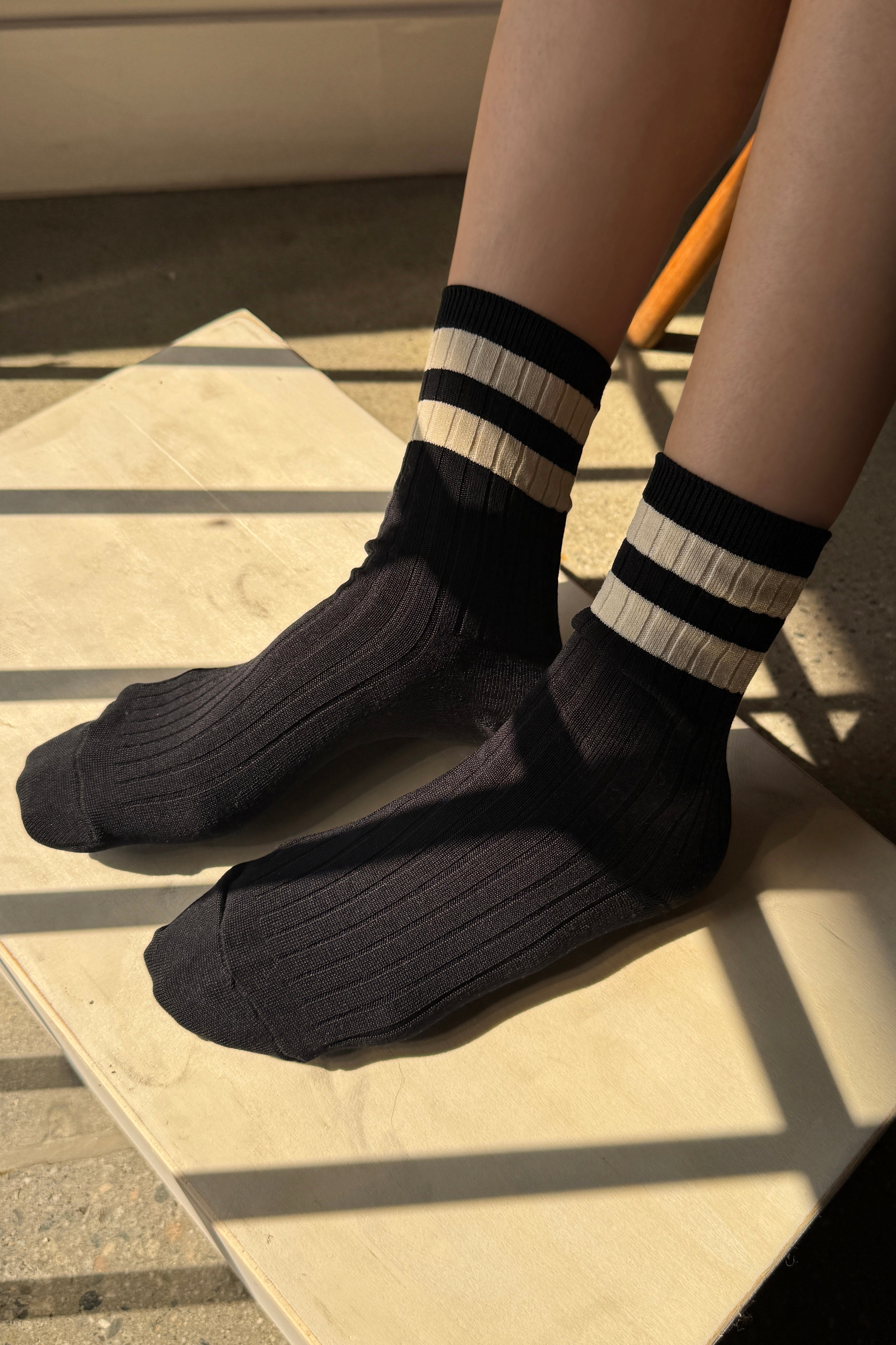 Ses chaussettes universitaires - Noir