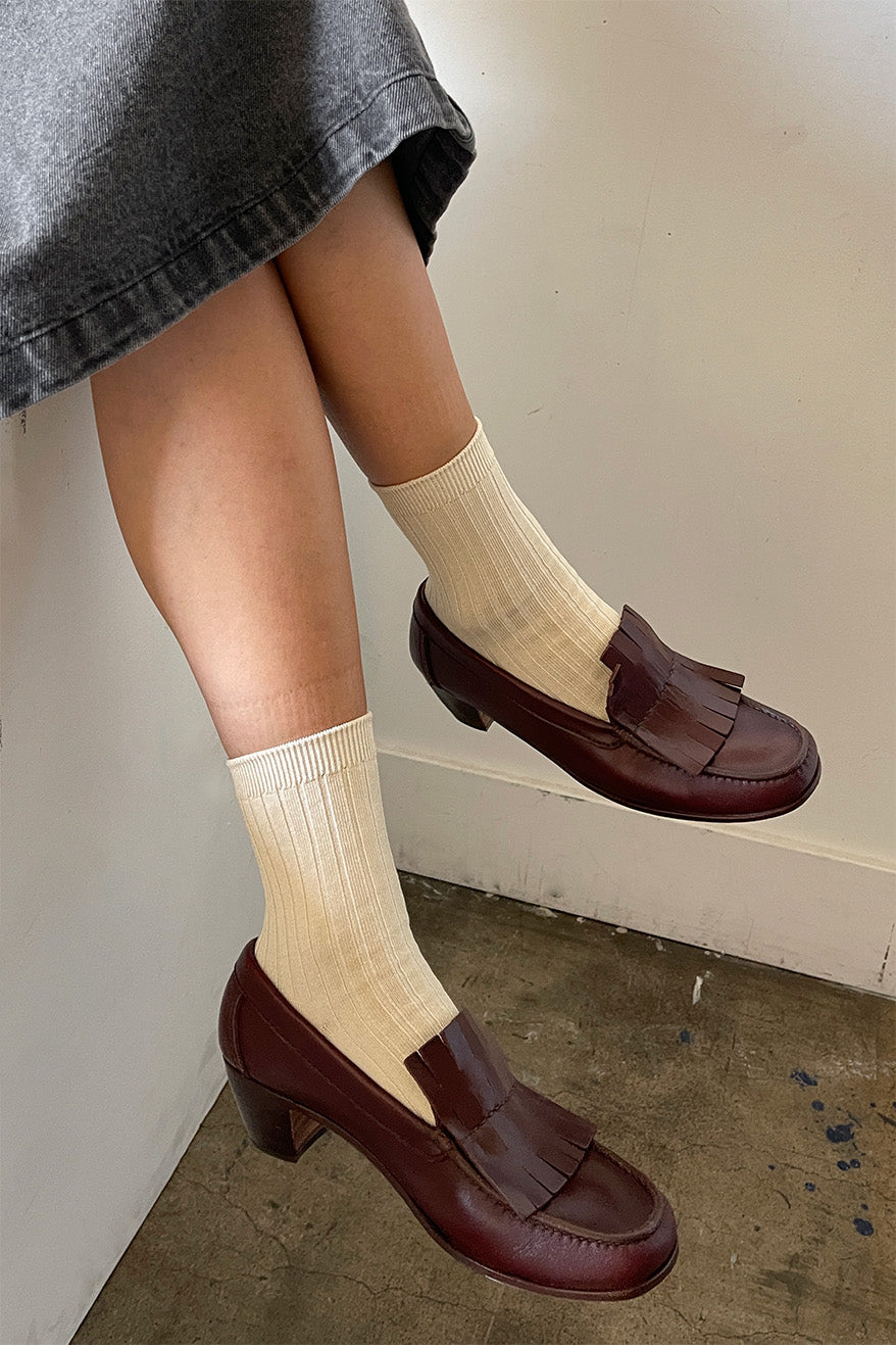 Her Socks (algodón MC) - Porcelana