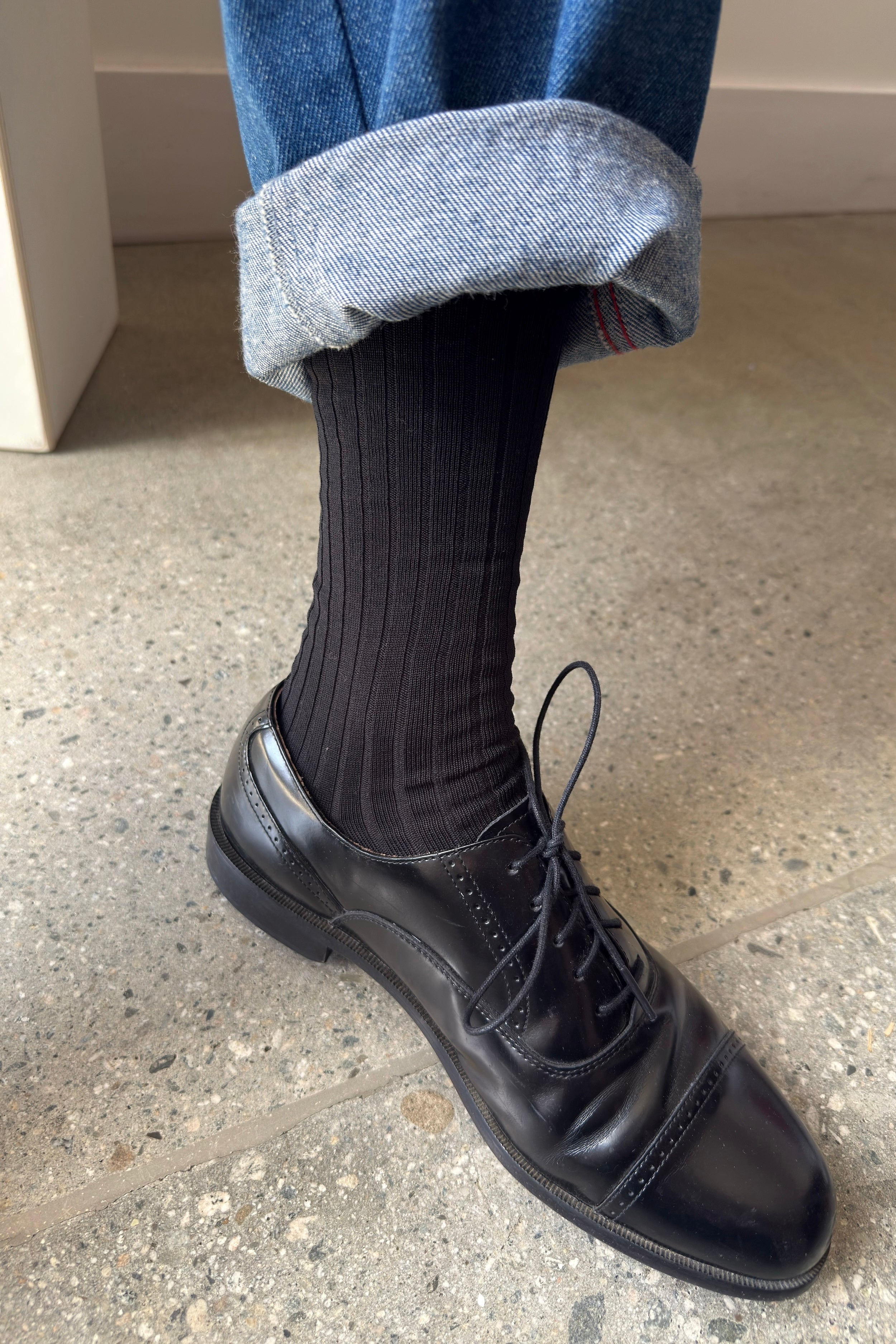 His Socks (MC cotton) - True Black