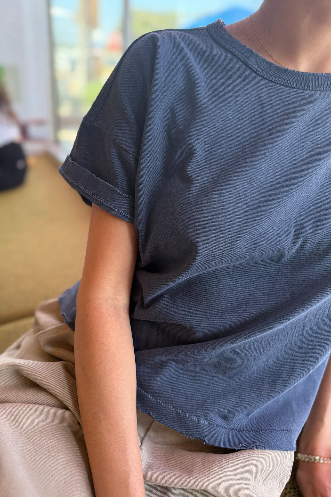 Vintage Fille Tee - Vintage Navy