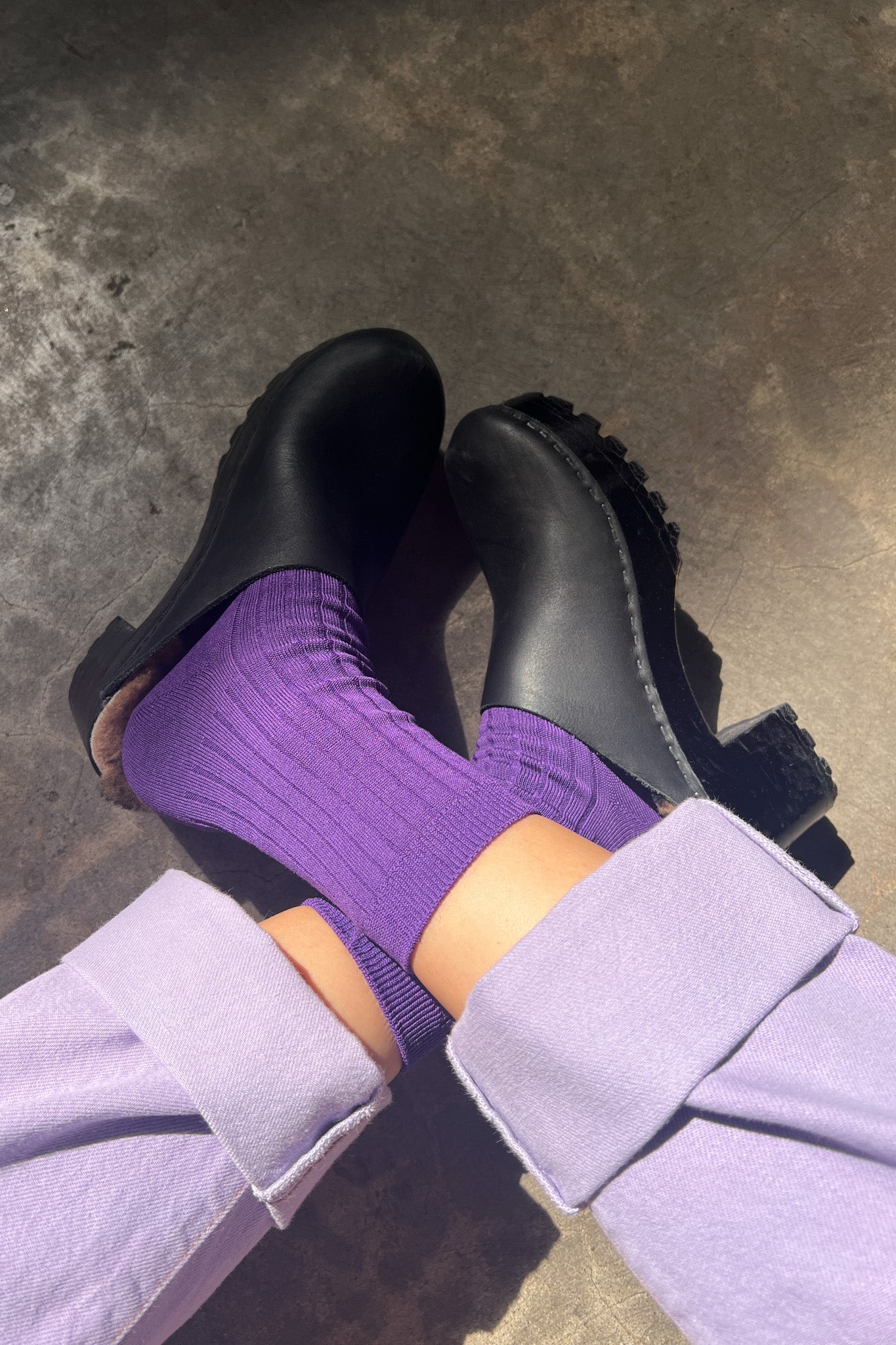 Her Socks (algodón MC) - Berenjena