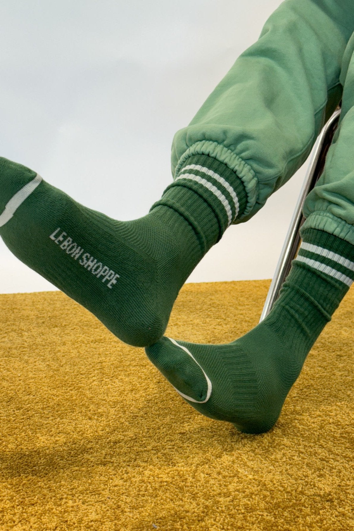 EXTENDED Boyfriend Socks - Moss