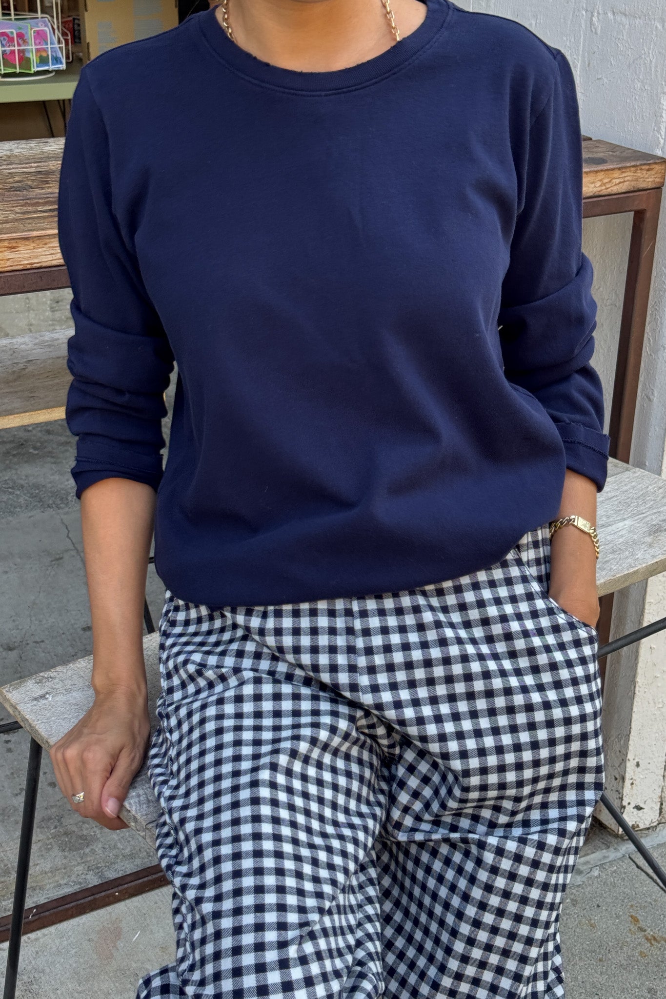 Everyday Long Sleeve Tee in Navy
