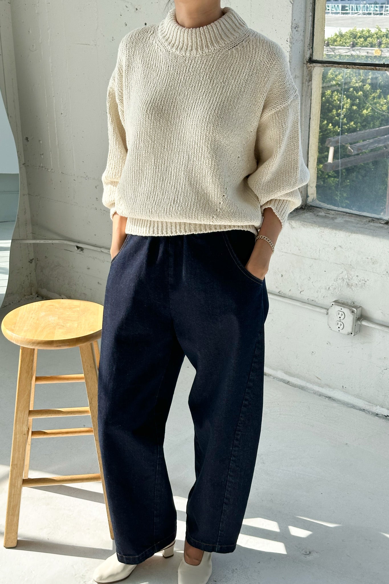 Zoe Cotton Sweater - NATUREL