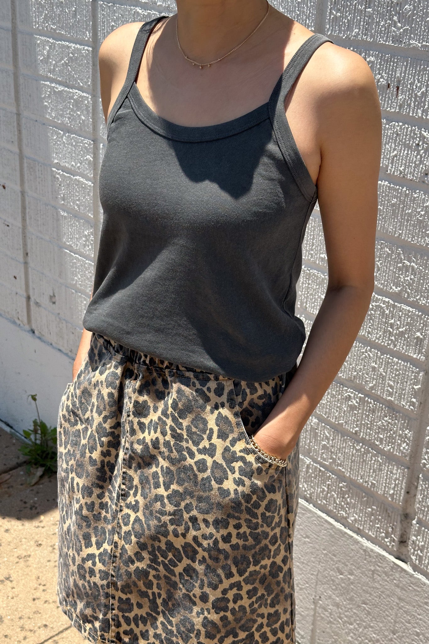 Organic Cotton Dana Cami in Vintage Black