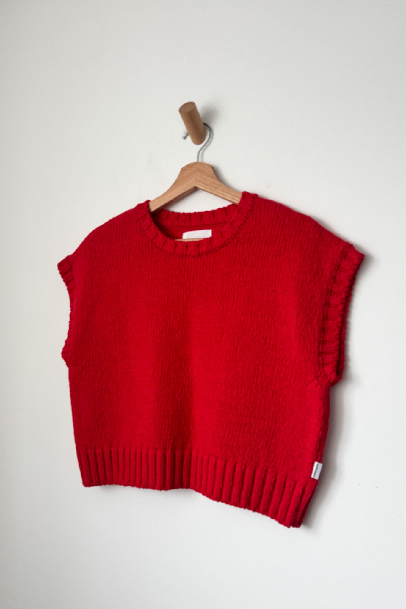 Pierre Cotton Sweater Top - Chilli
