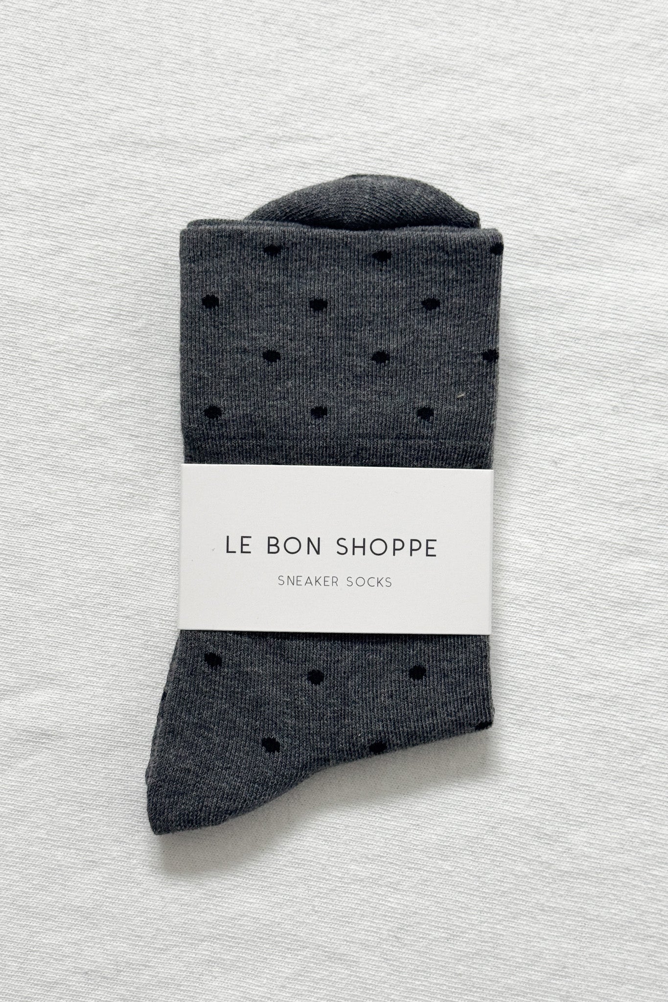 Sneaker Socks - Polka Dot - Charcoal / Black