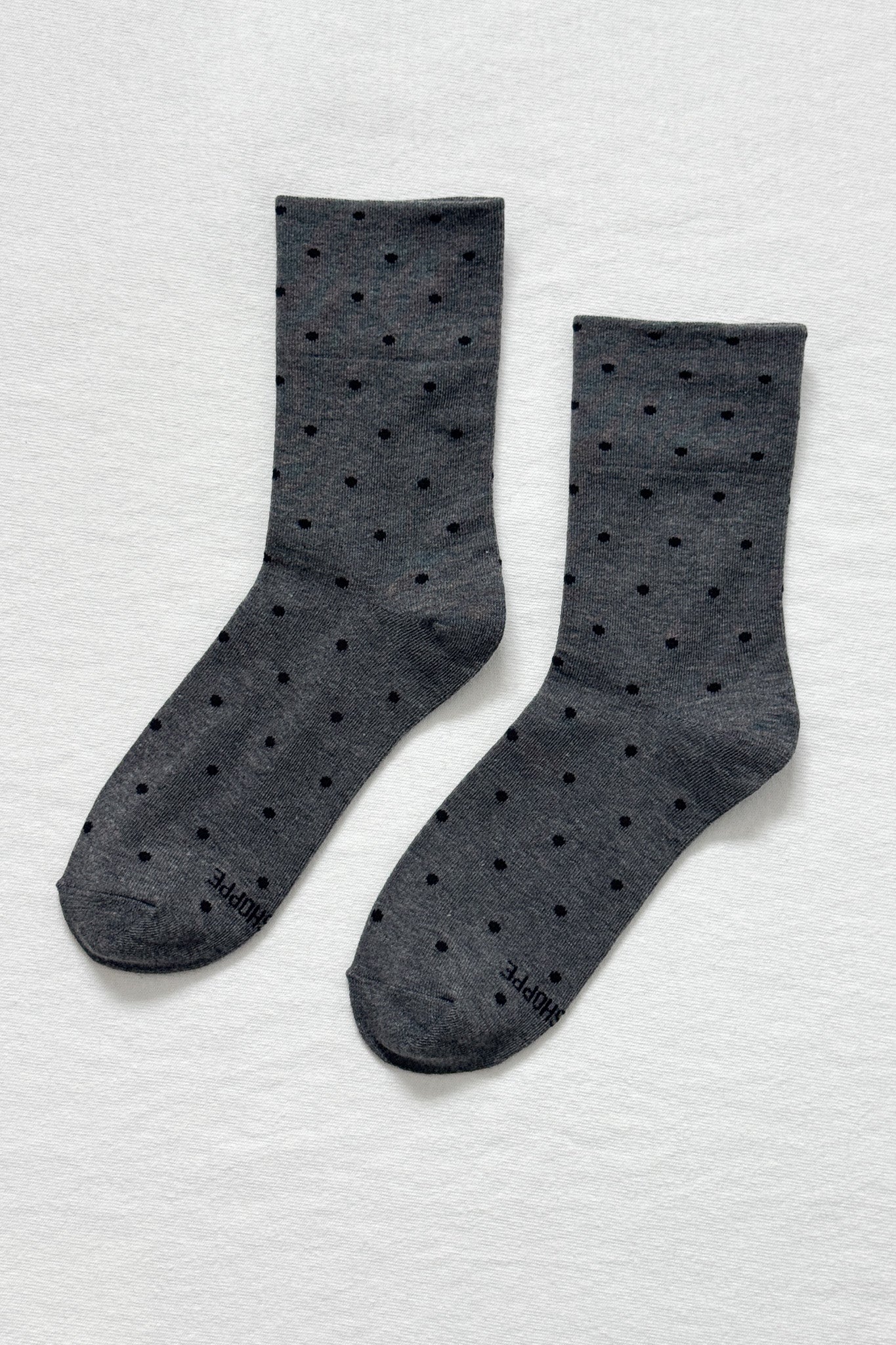 Sneaker Socks - Polka Dot - Charcoal / Black