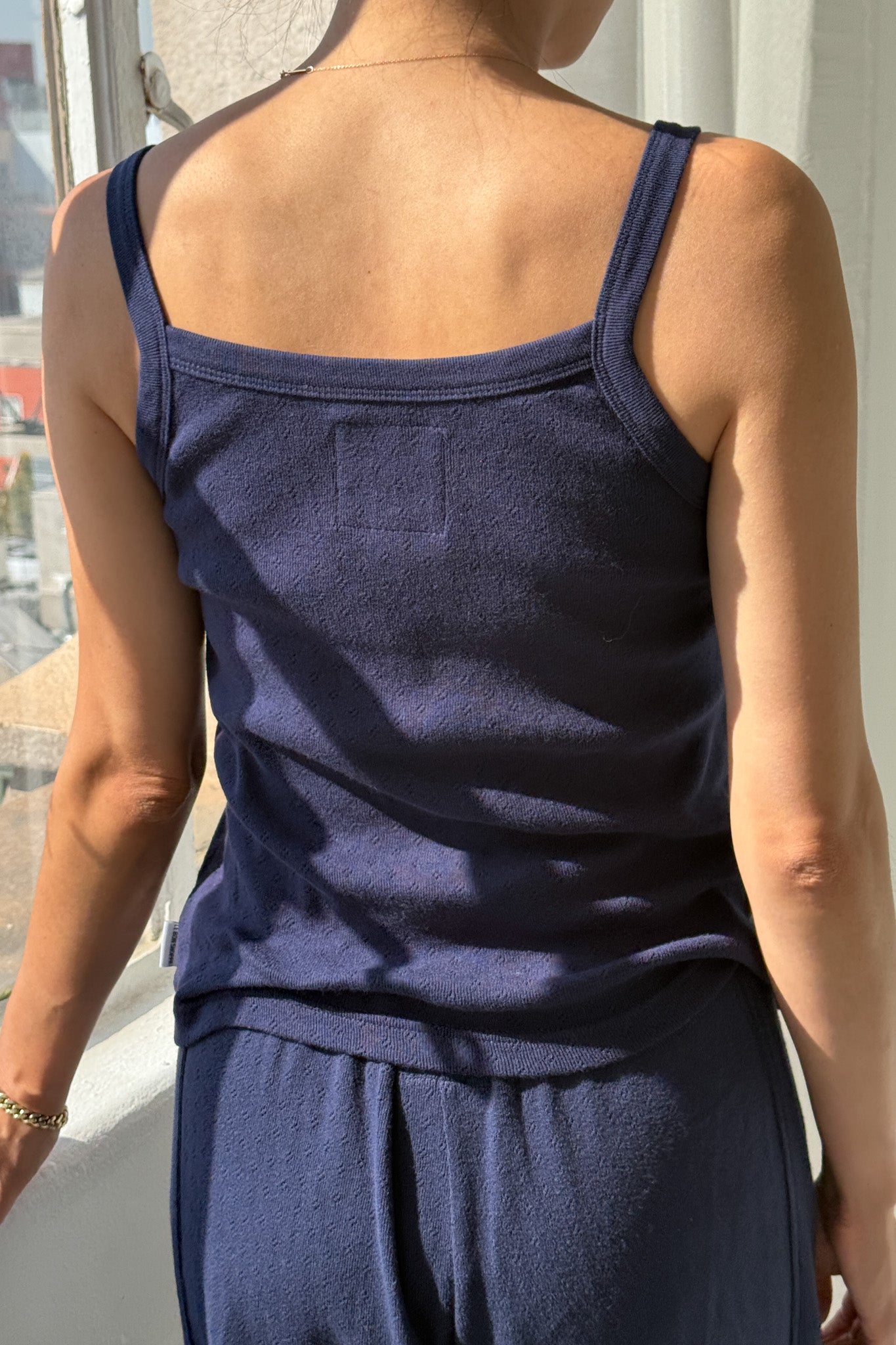 Pointelle Eve Cami- Navy
