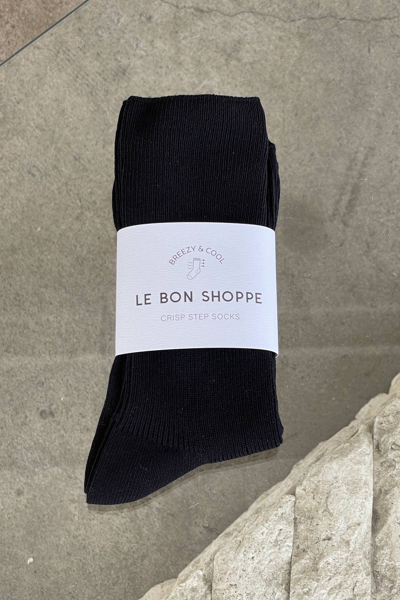 Crisp Step Socks- BLACK