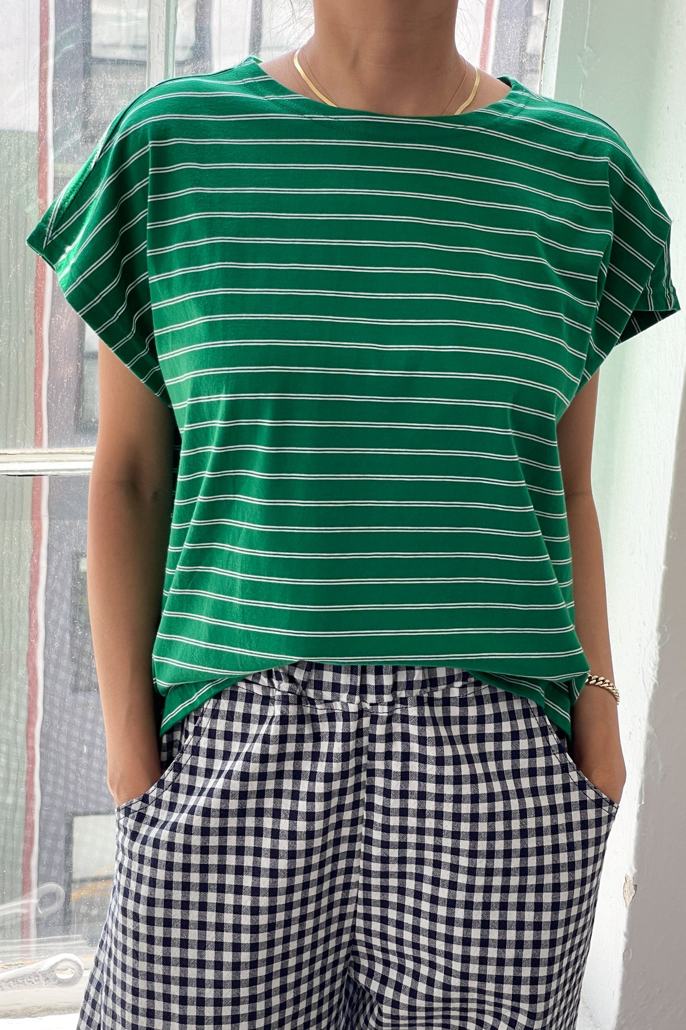 Chérie Tee - Green/White