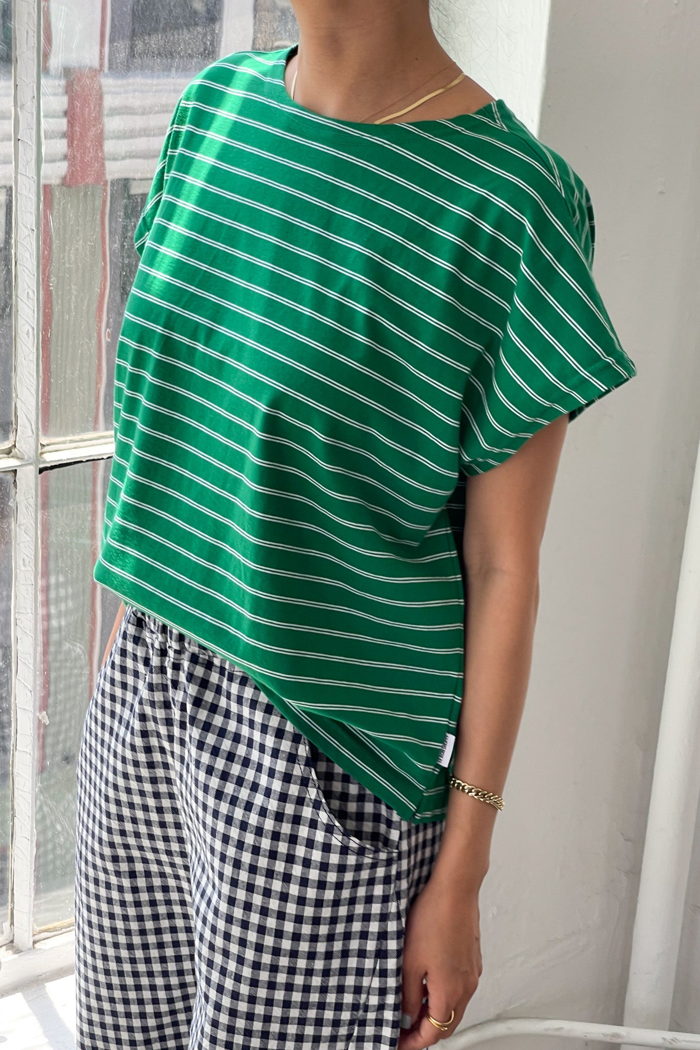 Chérie Tee - Green/White