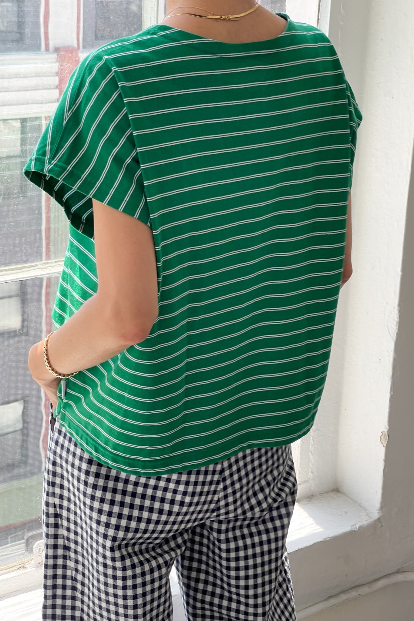 Chérie Tee - Green/White