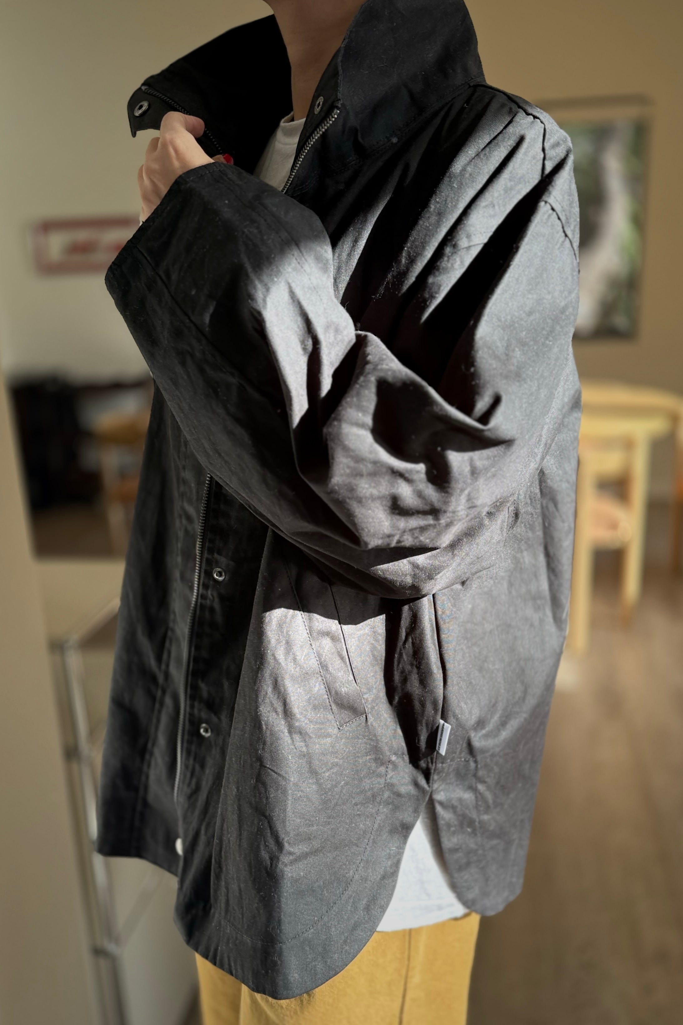 Blair Waxed Cotton Jacket - Black