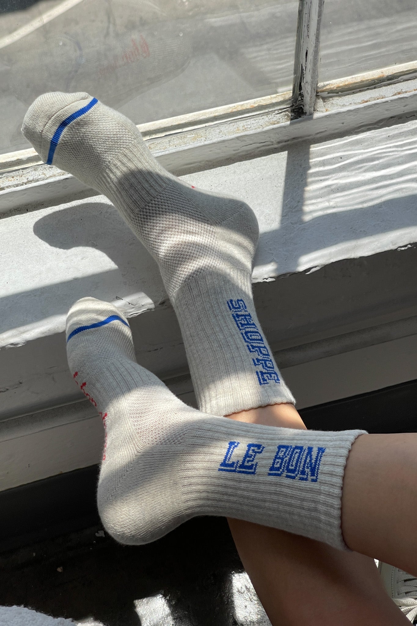Preppy Socks - Ice/Blue
