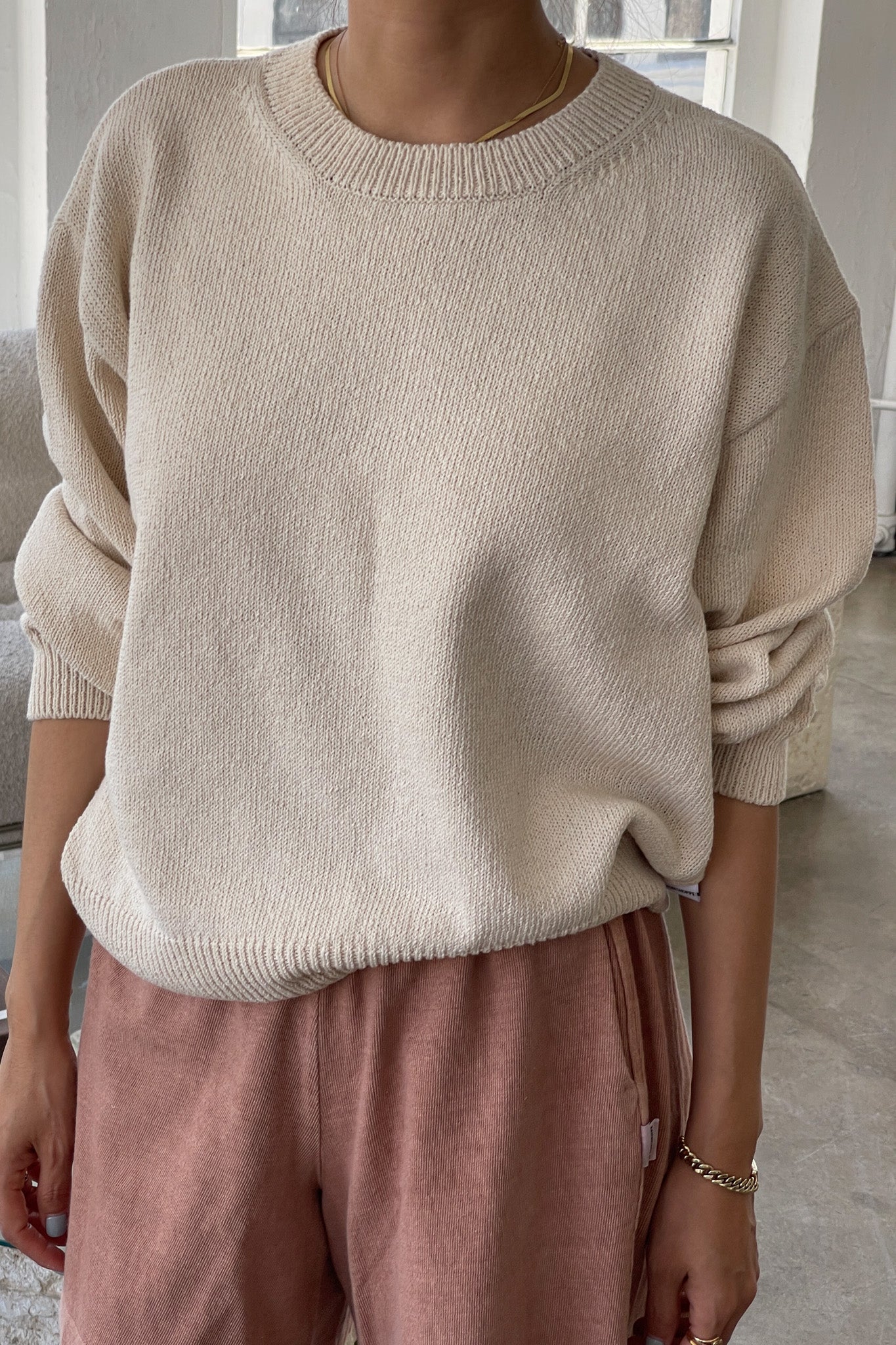 Milo Cotton Sweater - Naturel