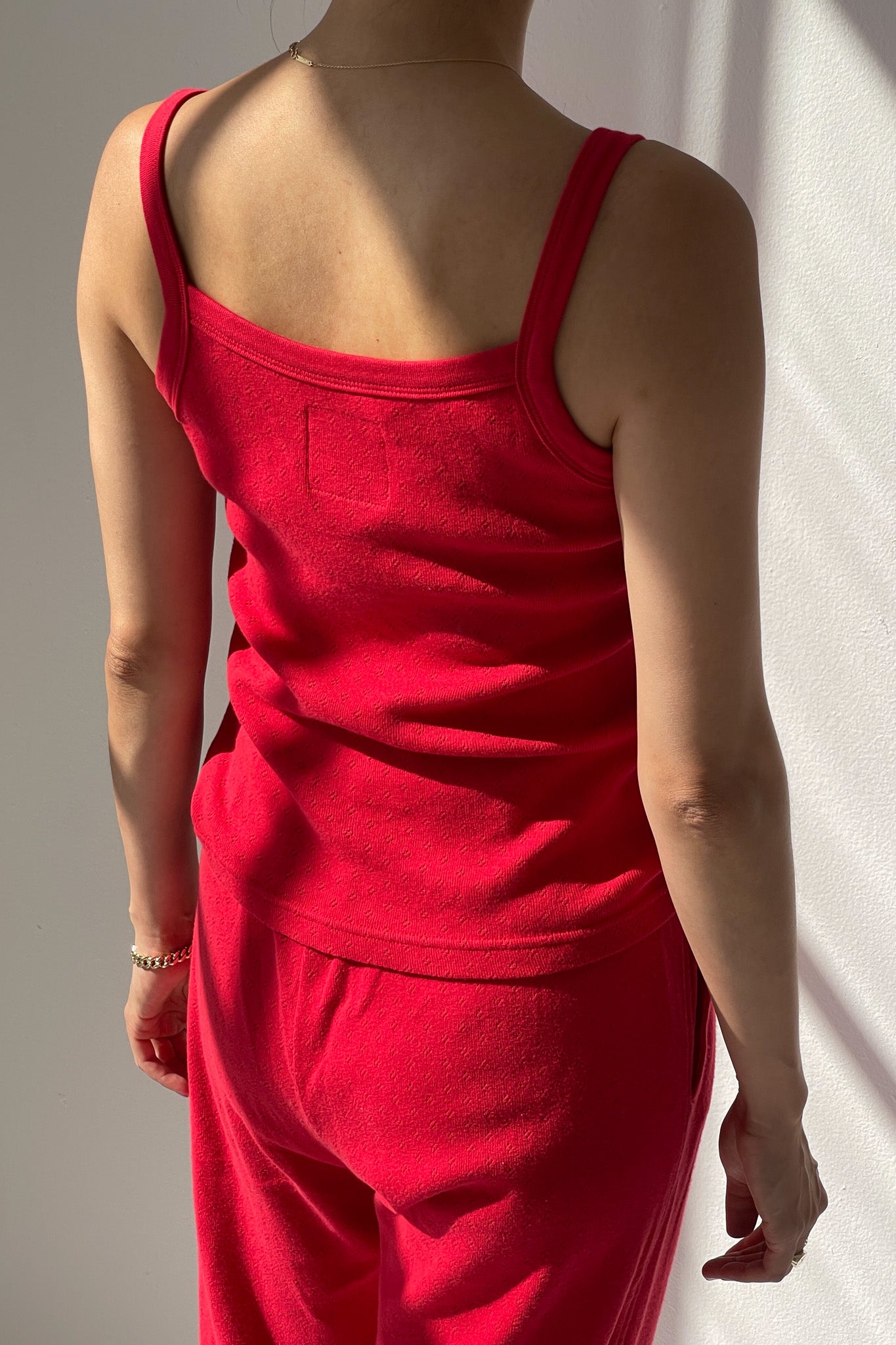 Pointelle Eve Cami- Red Apple