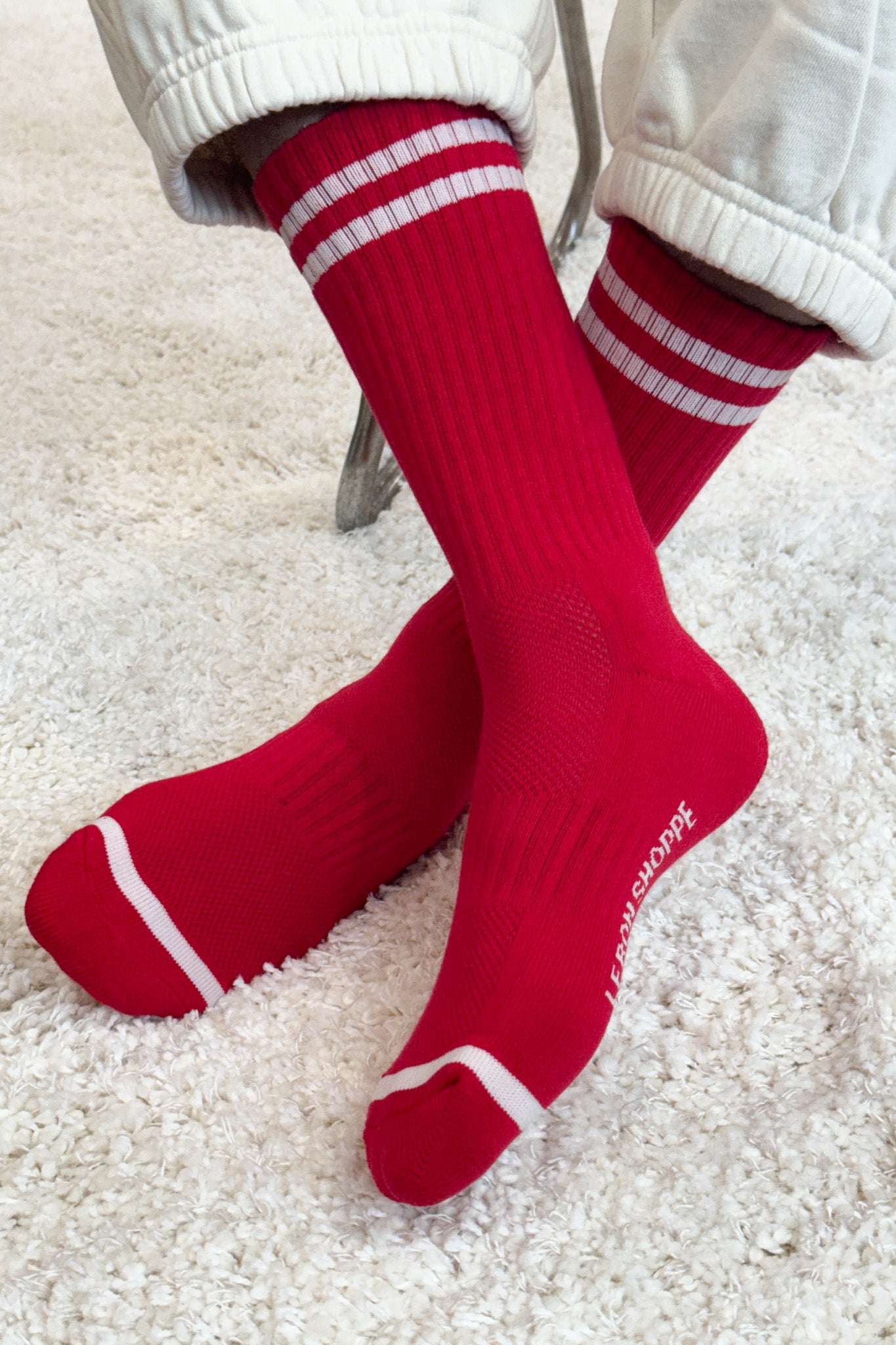 EXTENDED Boyfriend Socks - Red