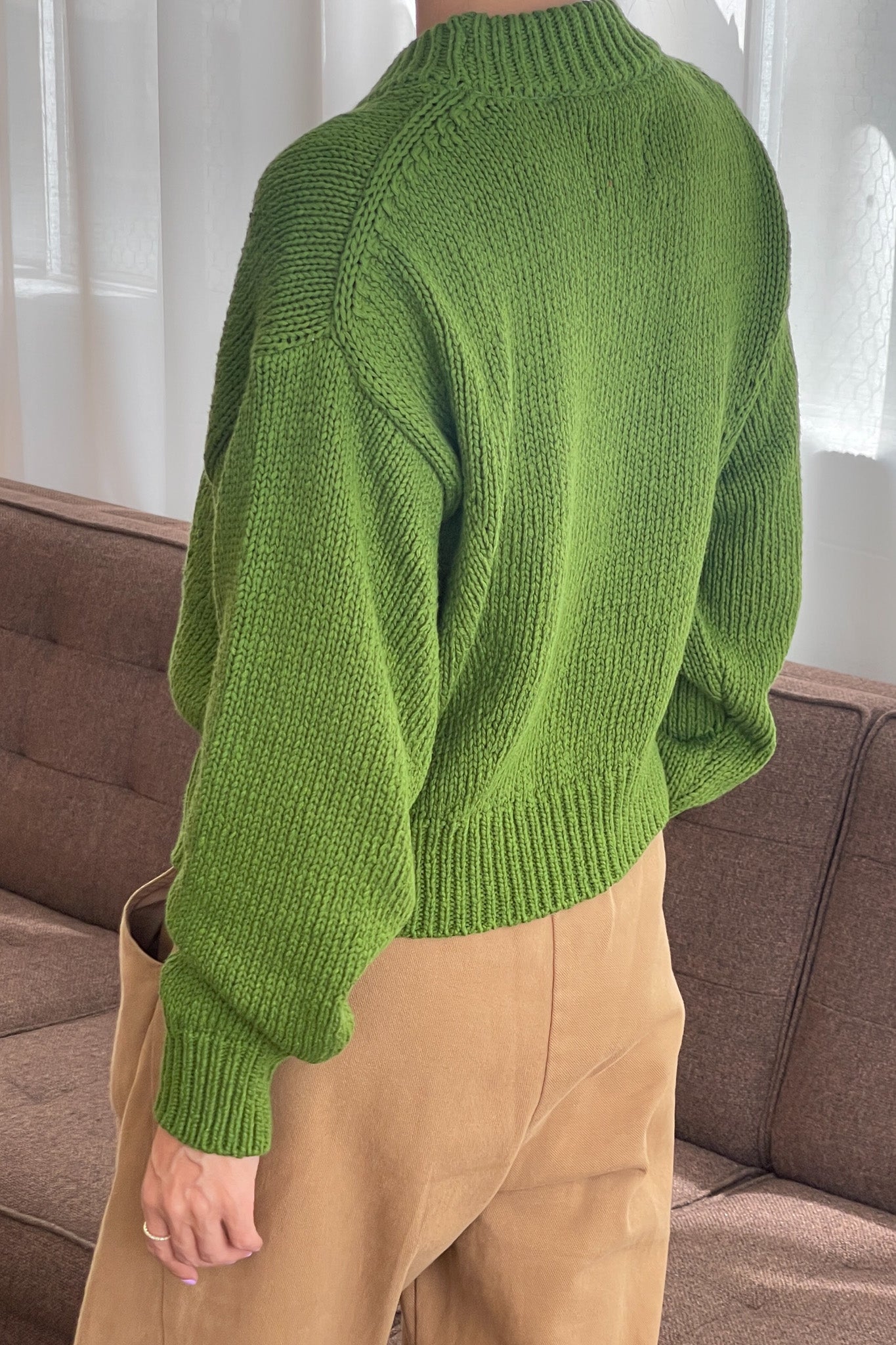 Zoe Cotton Sweater - Avocado