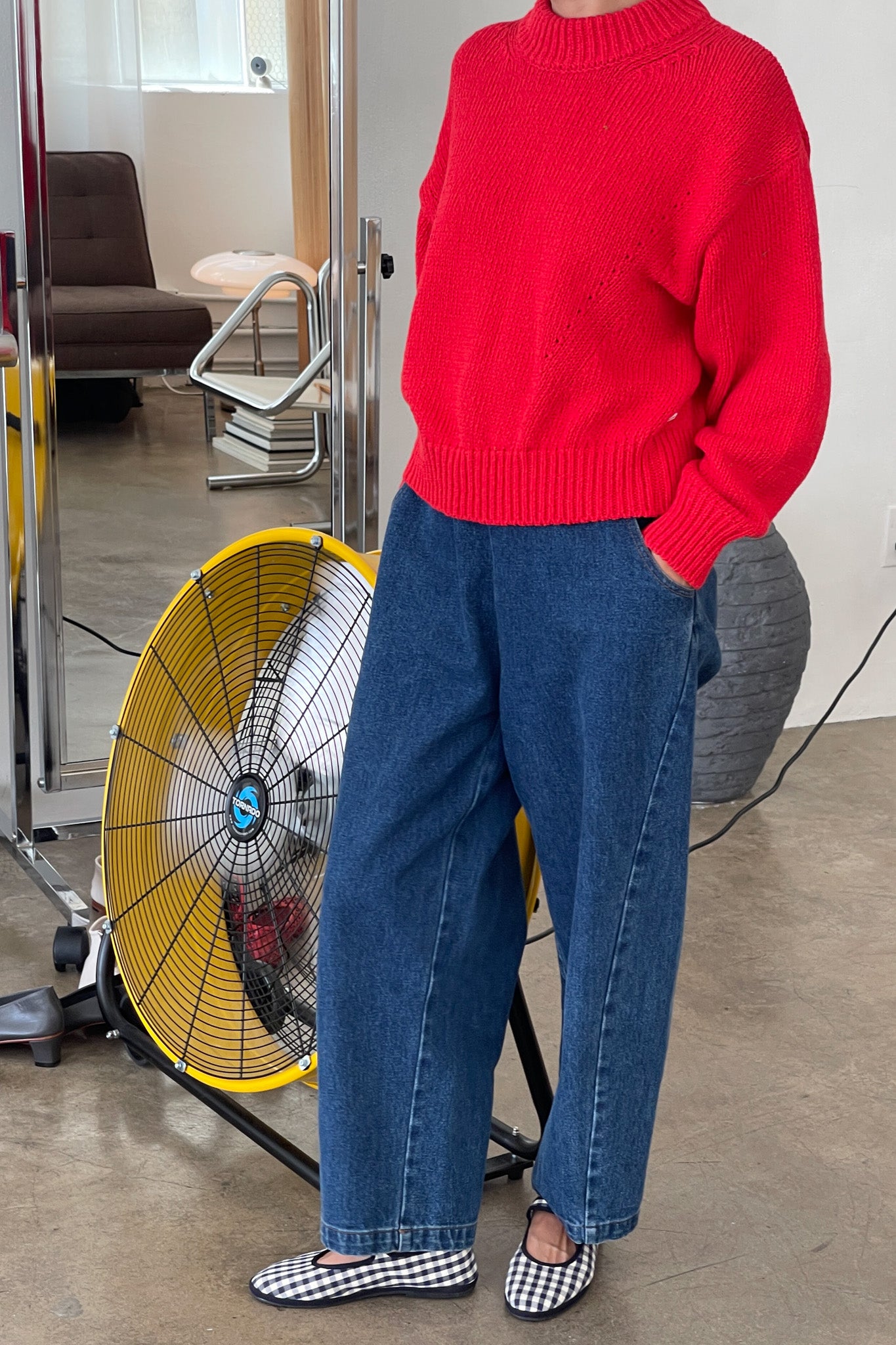 Zoe Cotton Sweater - Chilli