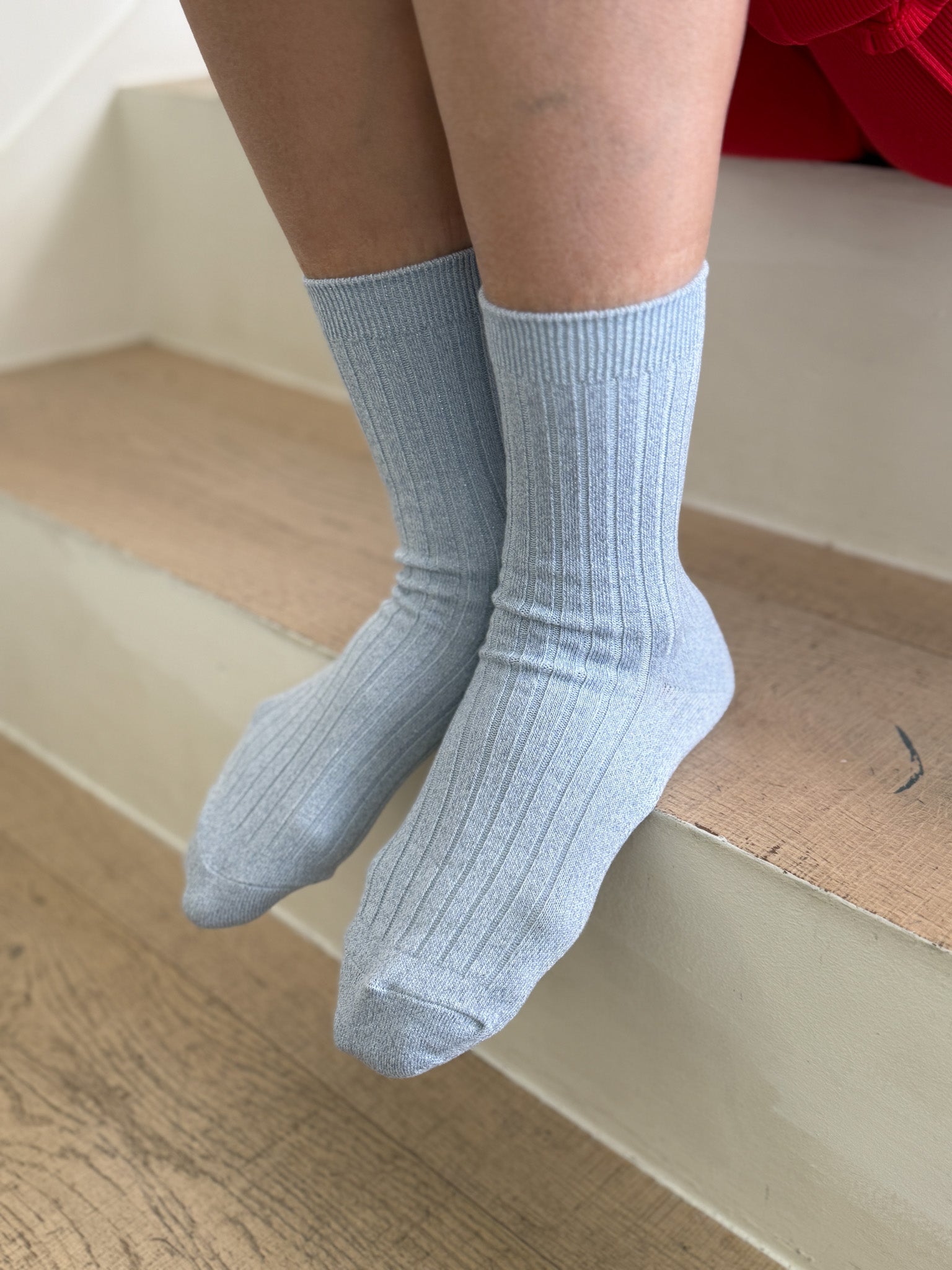 Her Socks (Glitter) - Morning Mist