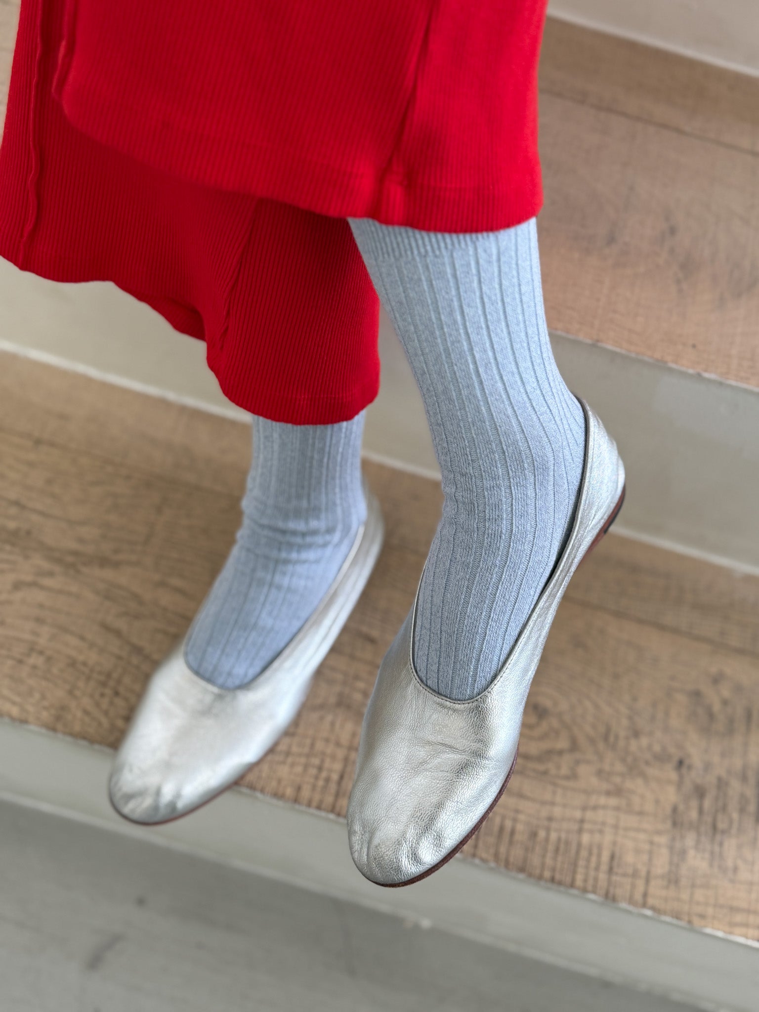 Her Socks (Glitter) - Morning Mist