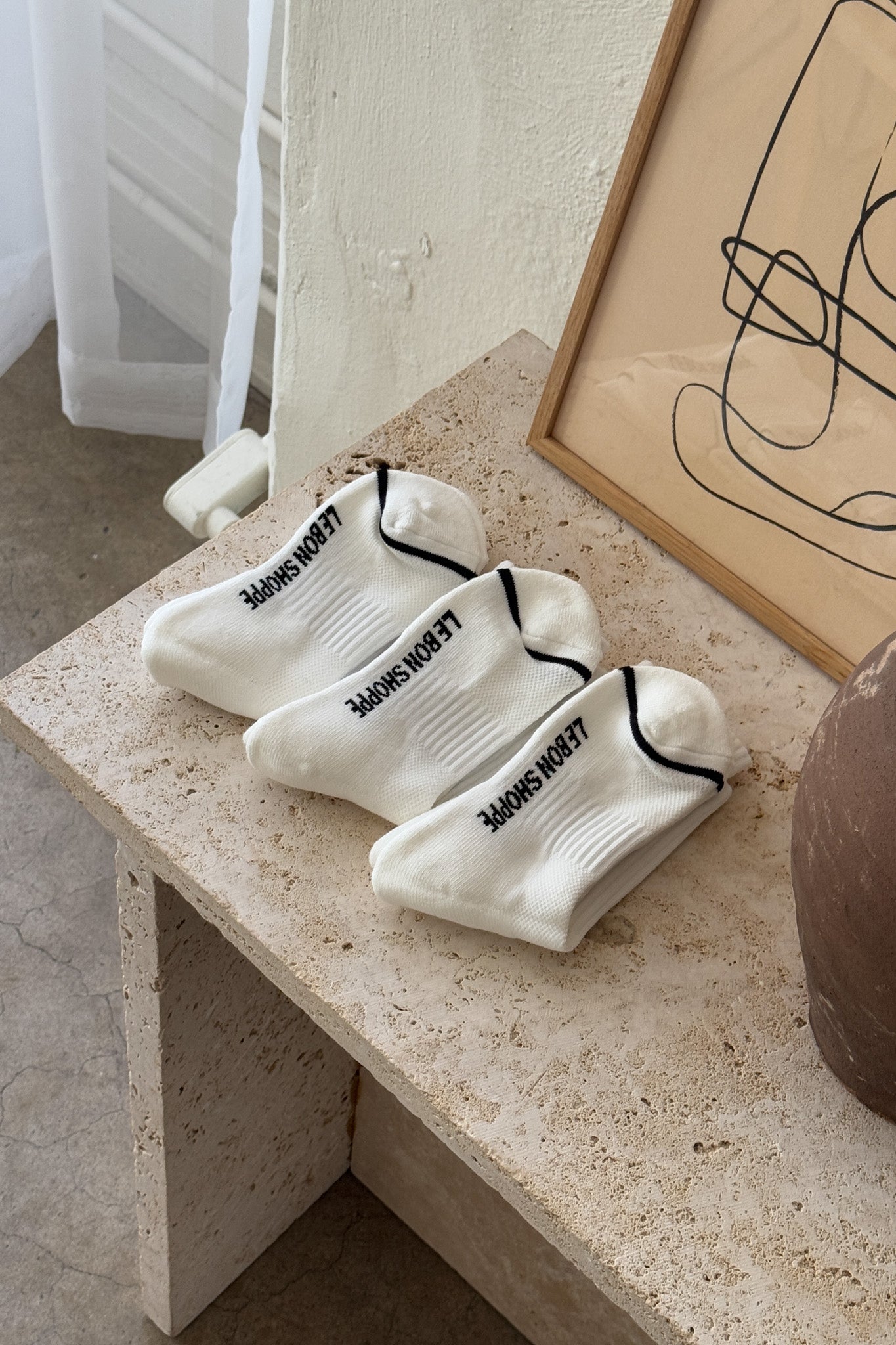Gym Socks Bundle - 3 Pair Bundle Pack ( SIMPLE WHITE )
