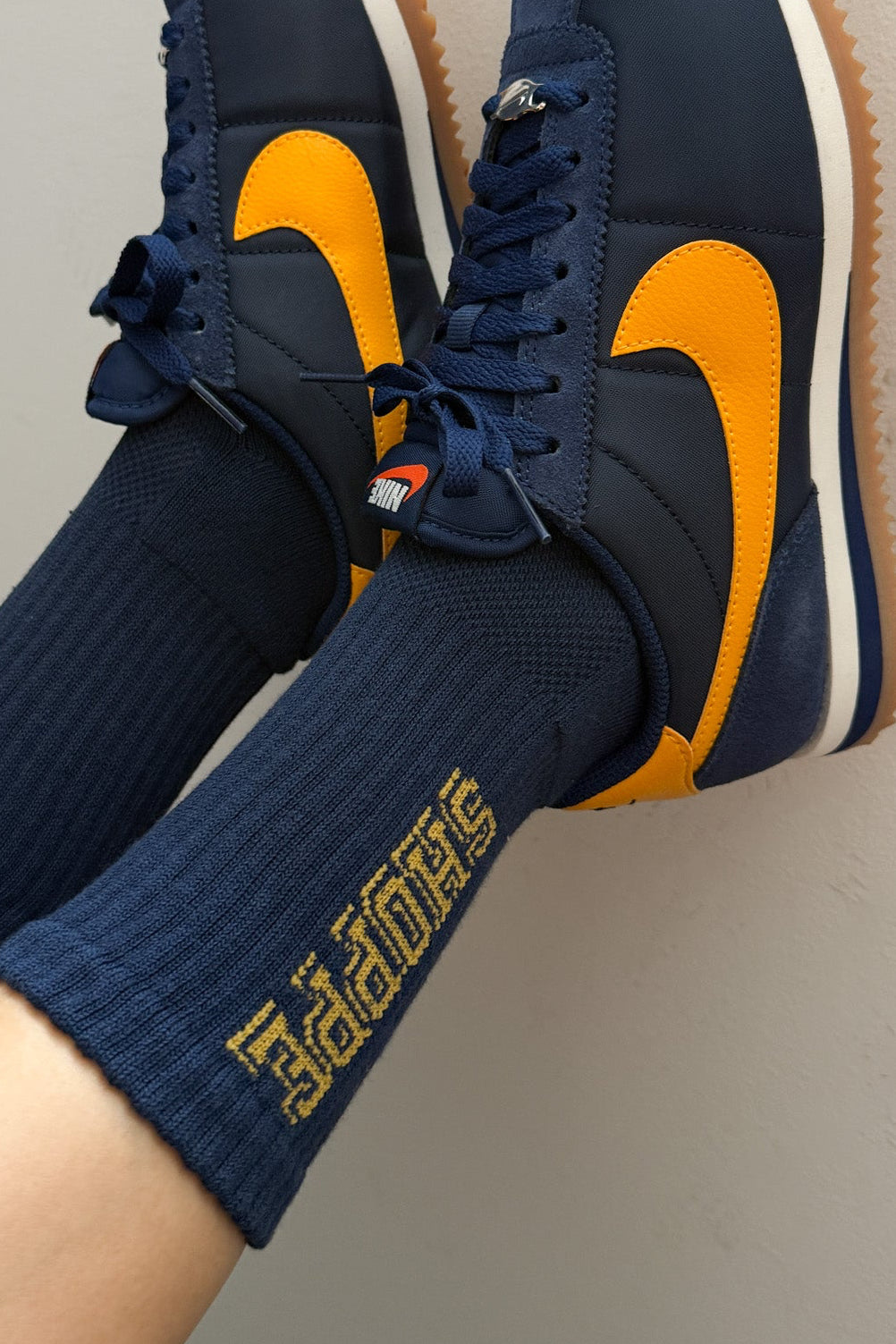 Preppy Socks - Navy/Gold
