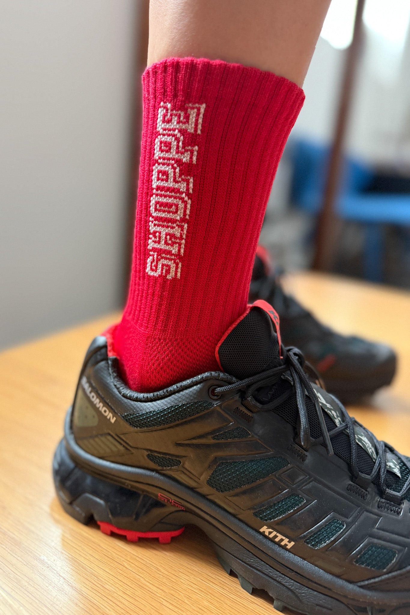 Preppy Socks - Red/Cream