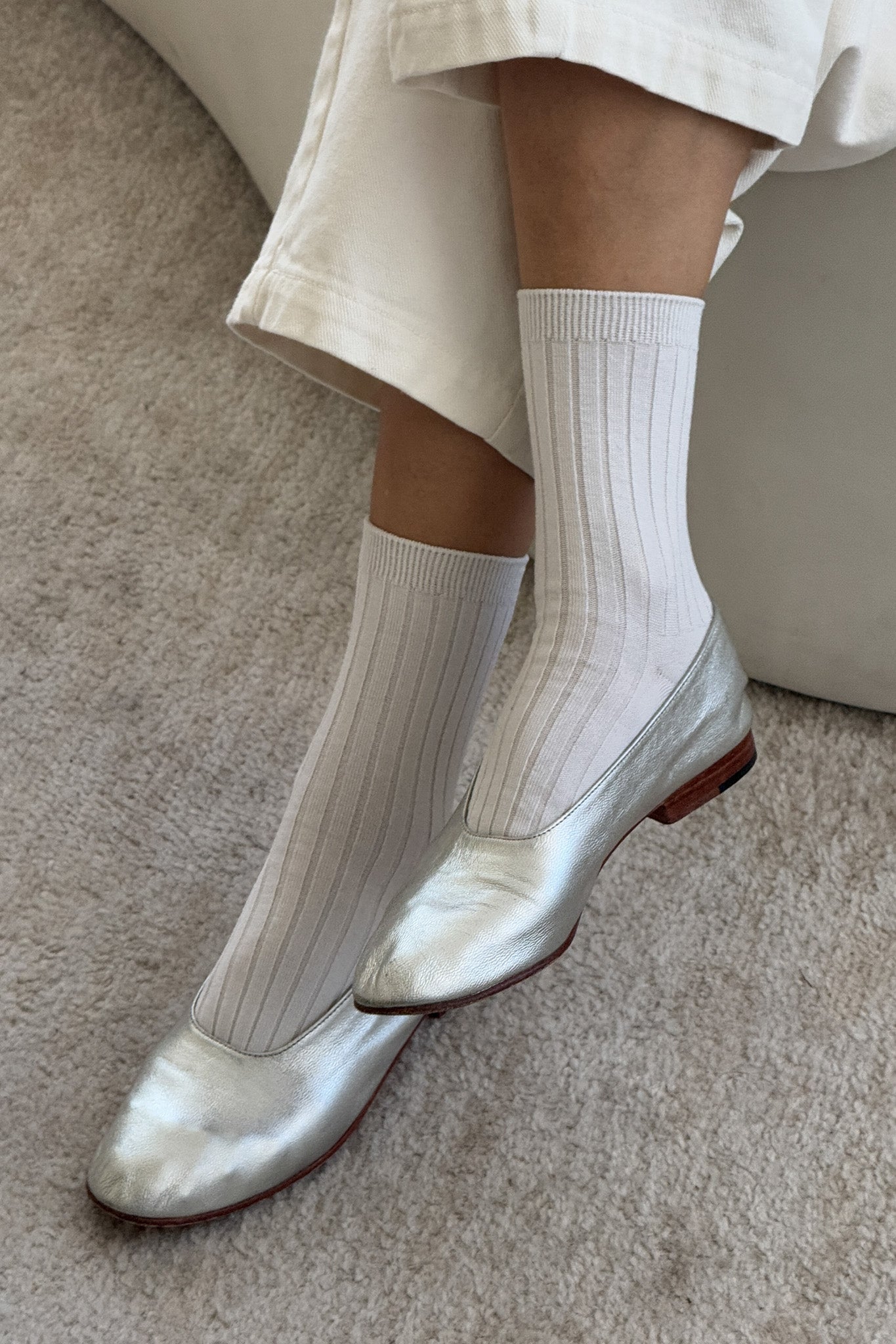Her Socks (algodón MC) - Blanco clásico