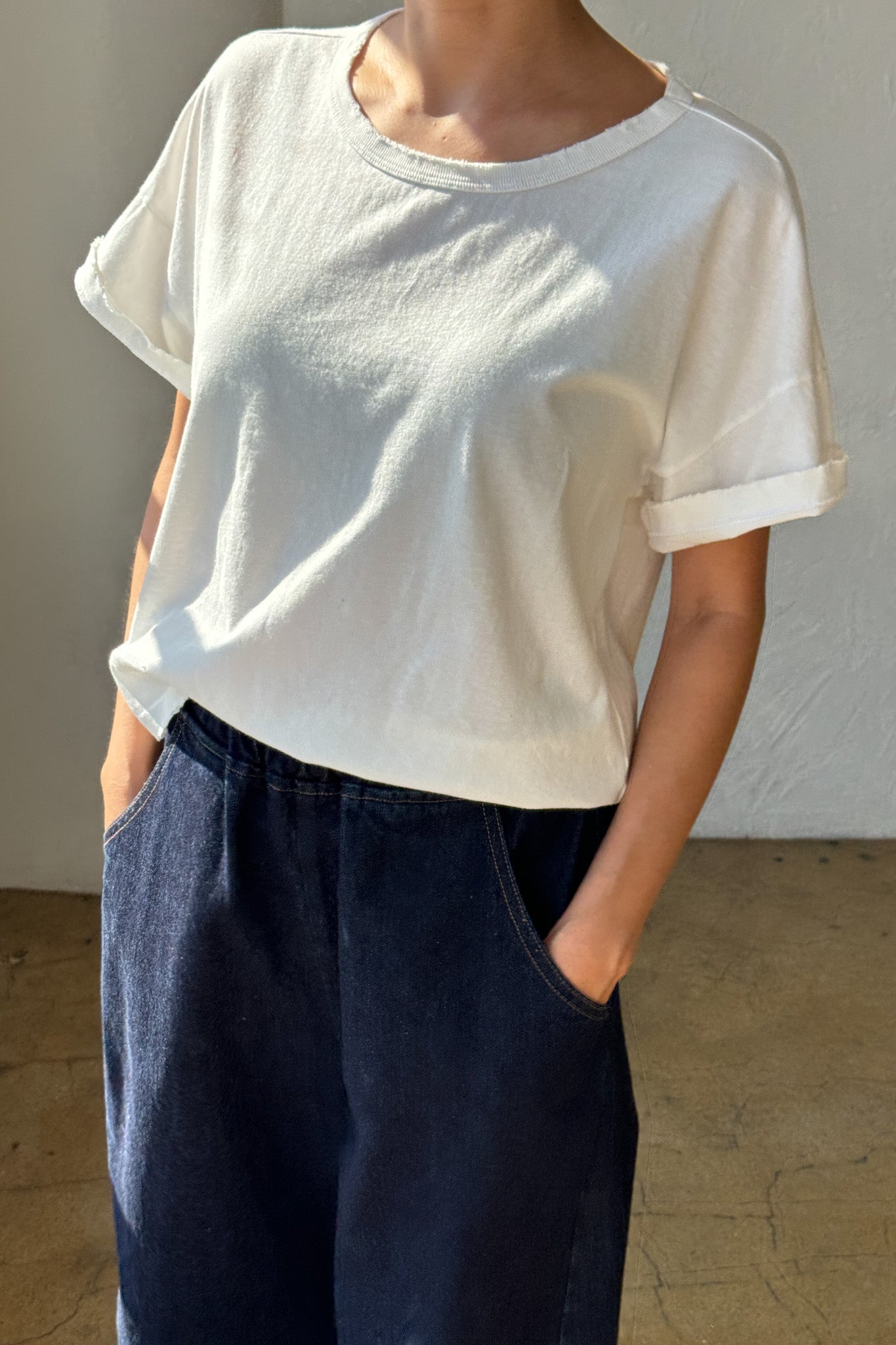 Camiseta Vintage Fille - Blanco Limpio