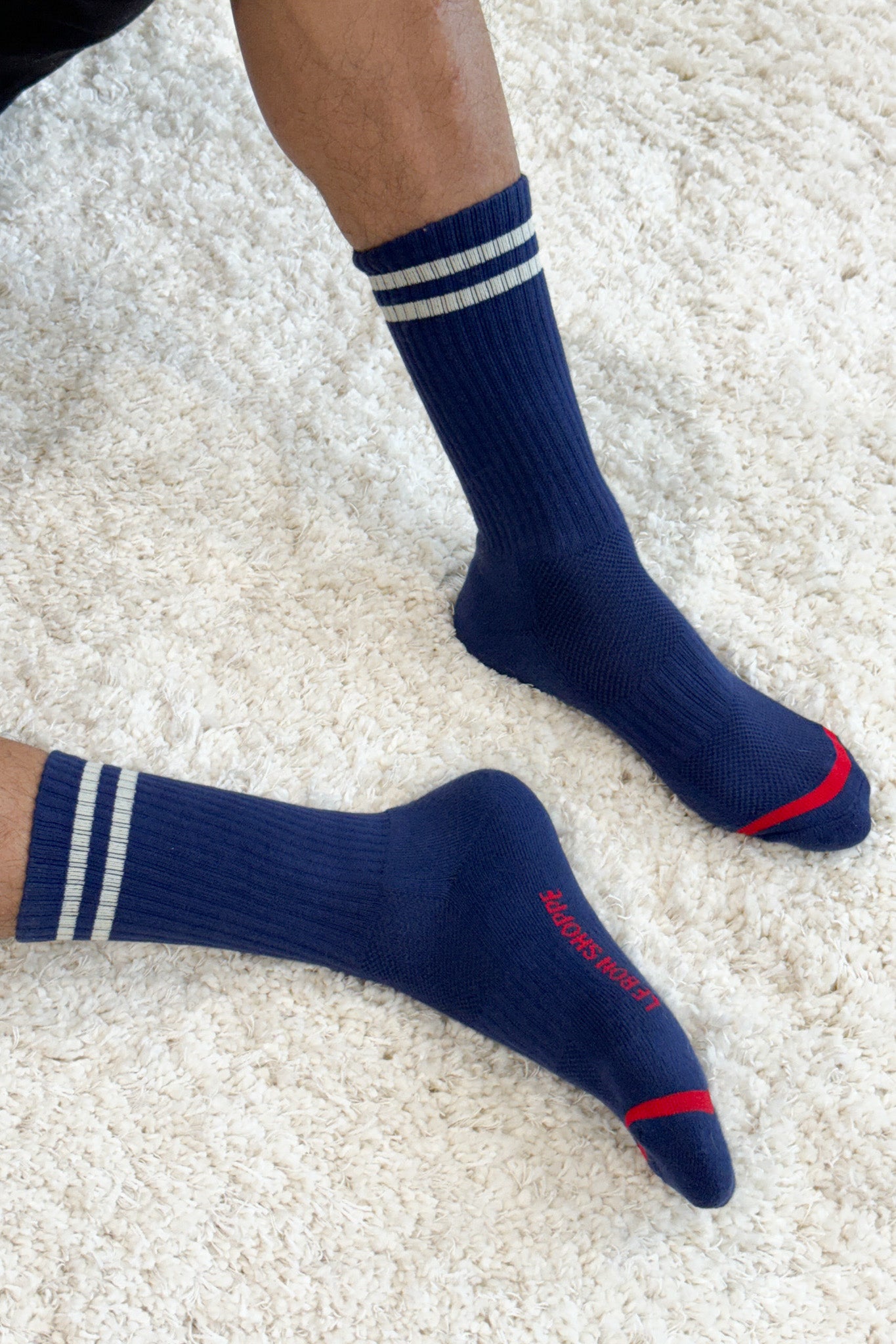 EXTENDED Boyfriend Socks - Navy