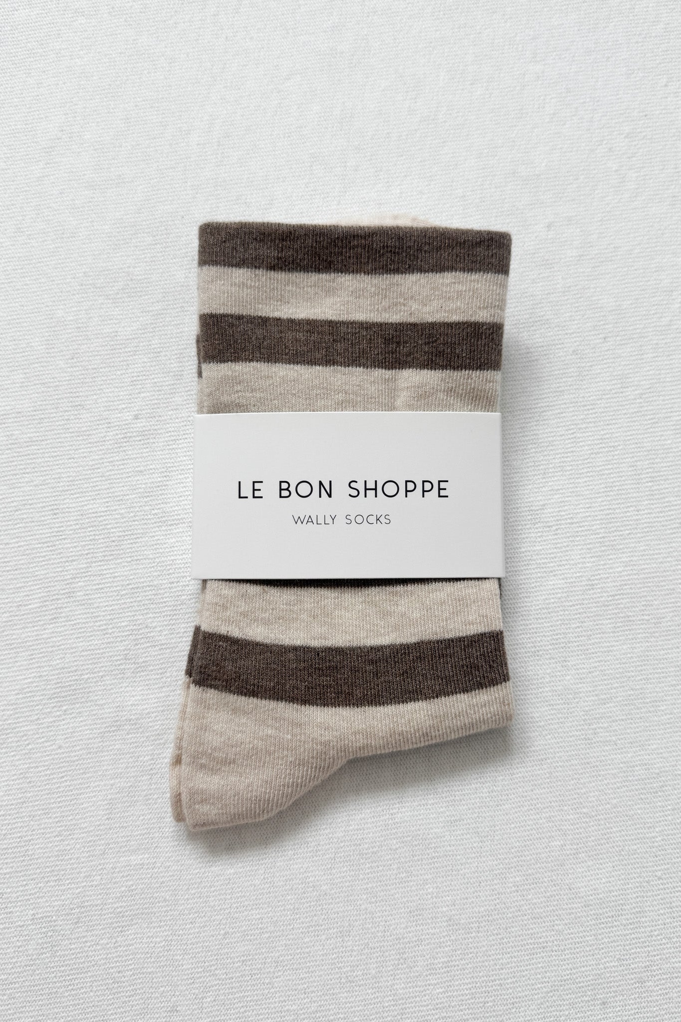 Wally Socks - Wide / Brown Stripe