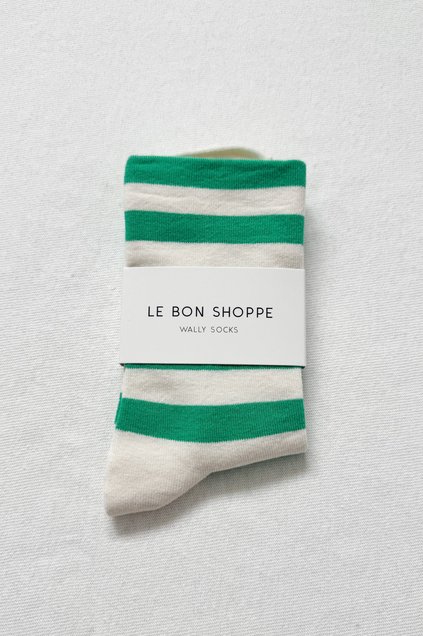 Wally Socks - Wide / Green Stripe
