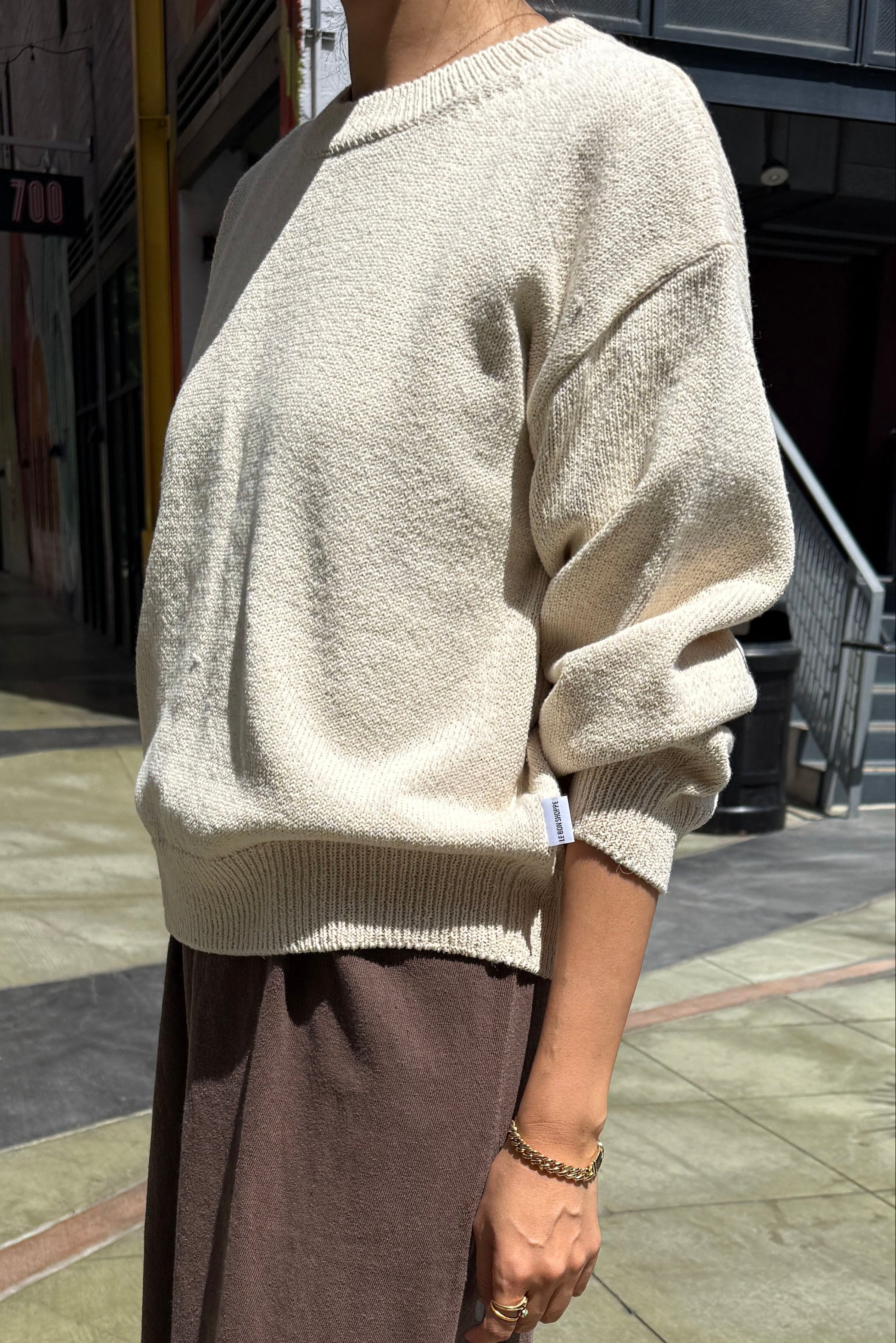 Milo Cotton Sweater - Naturel