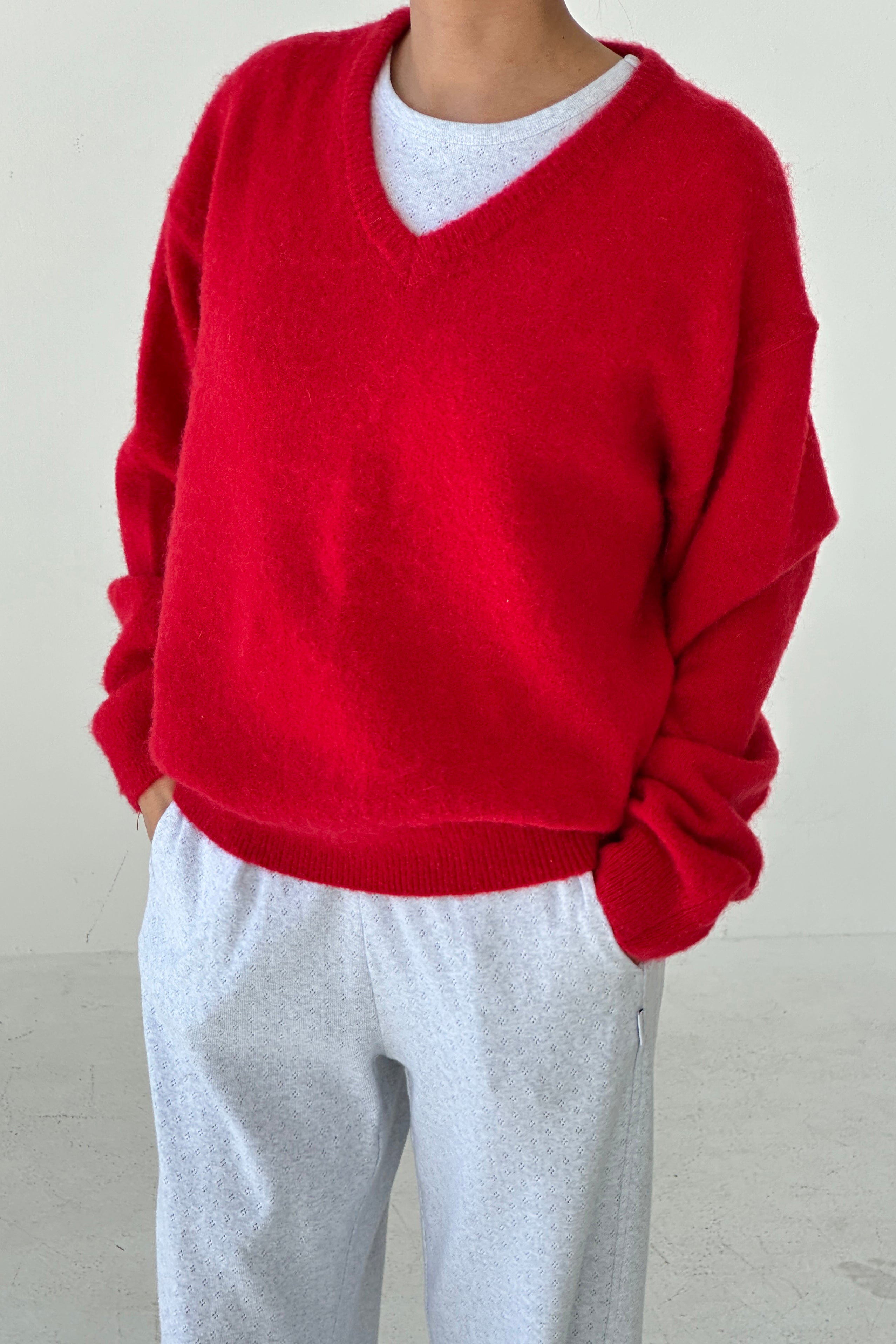 James Mohair Sweater - Red