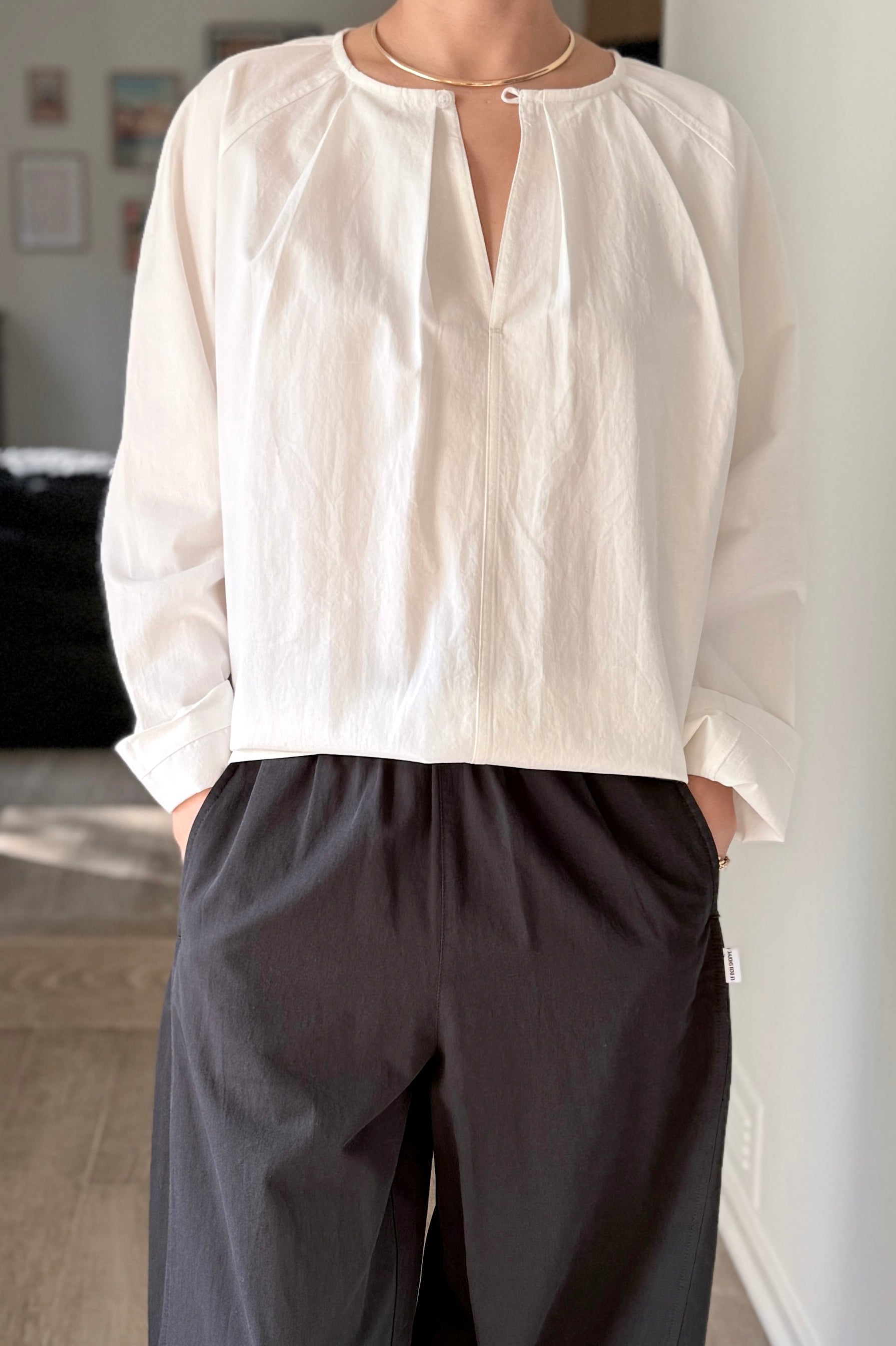 Julienne Long Sleeve Top - White