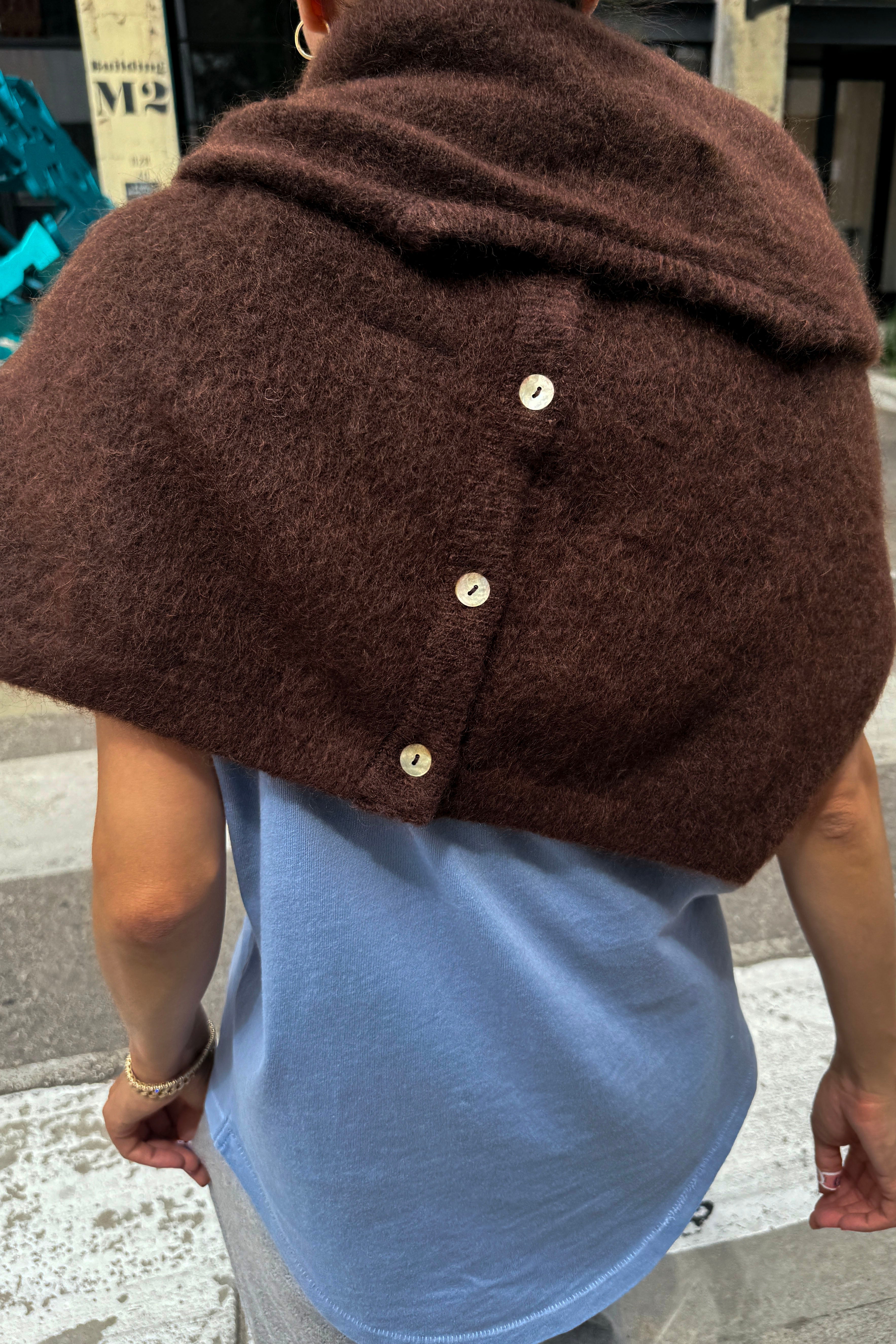 Leila Mohair Cardigan - Cocoa Bean