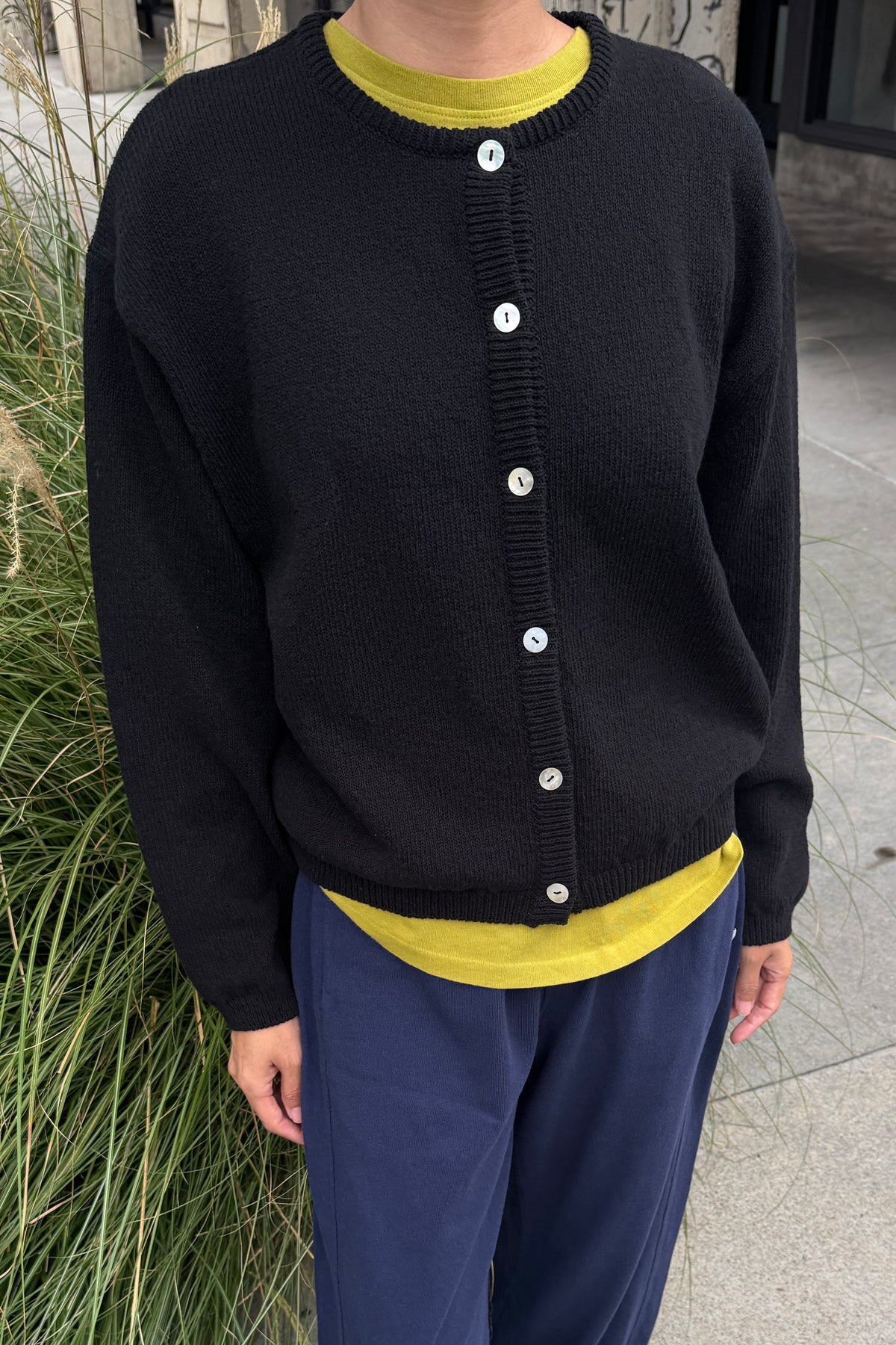 Cotton Leila Cardigan - Black