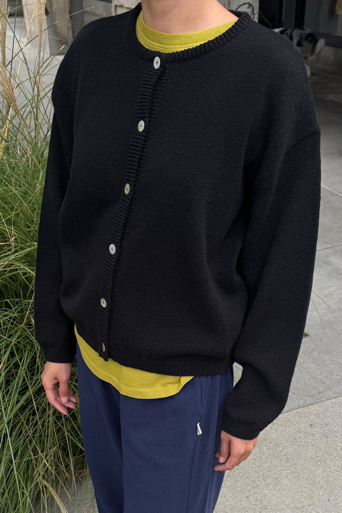 Cotton Leila Cardigan - Black