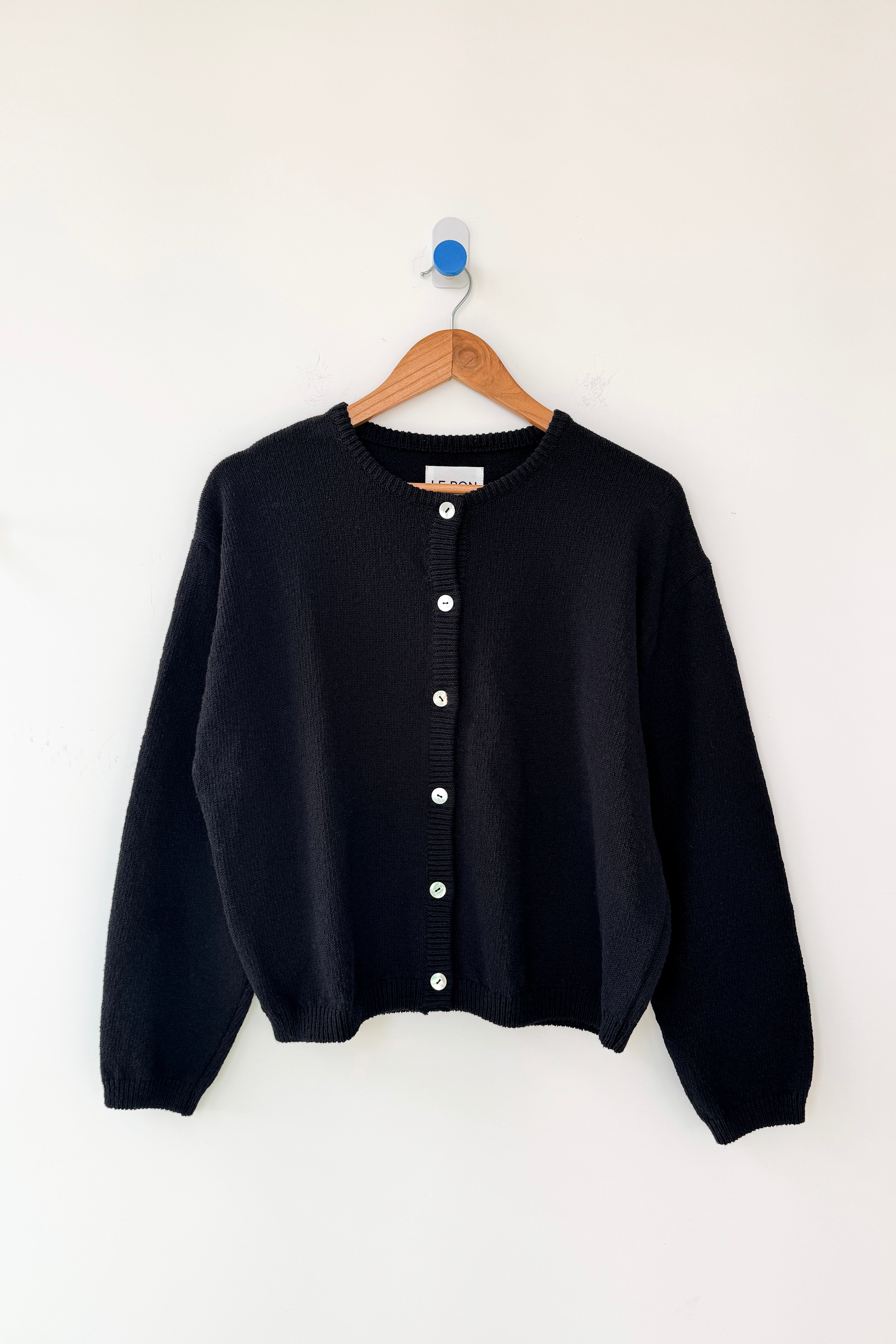 Cotton Leila Cardigan - Black