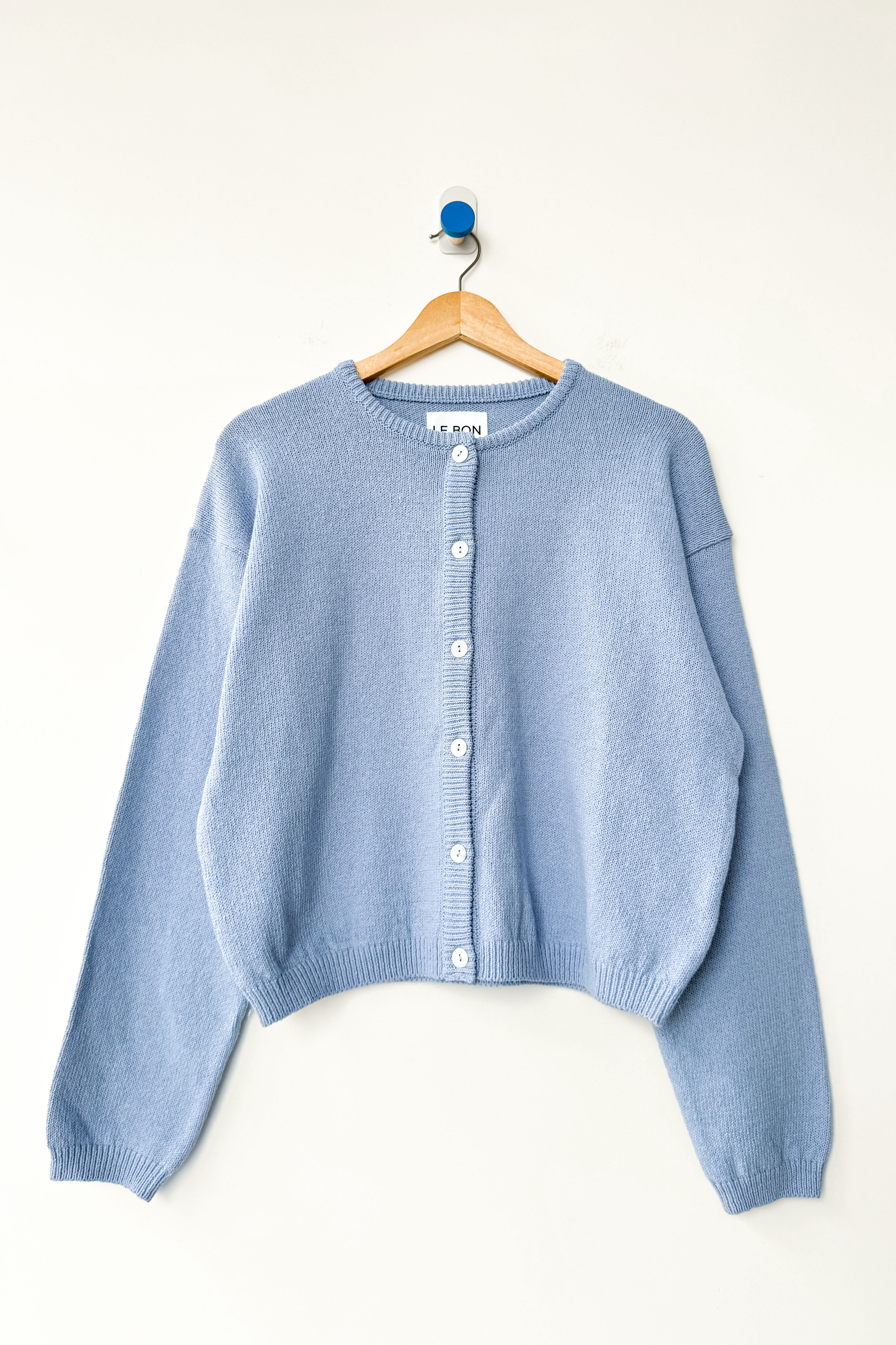 Cotton Leila Cardigan - Cornflower