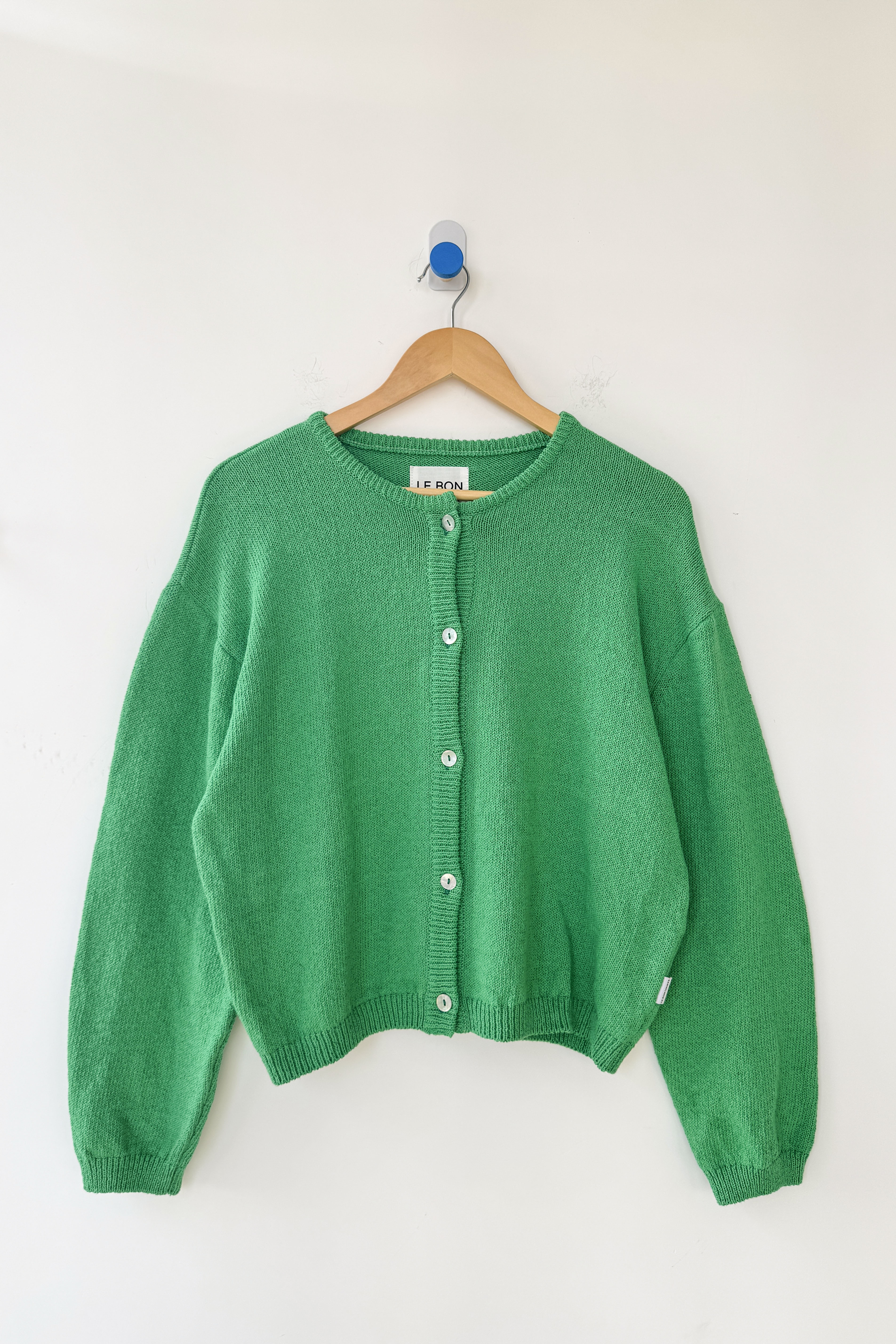 Cotton Leila Cardigan - Spring Green