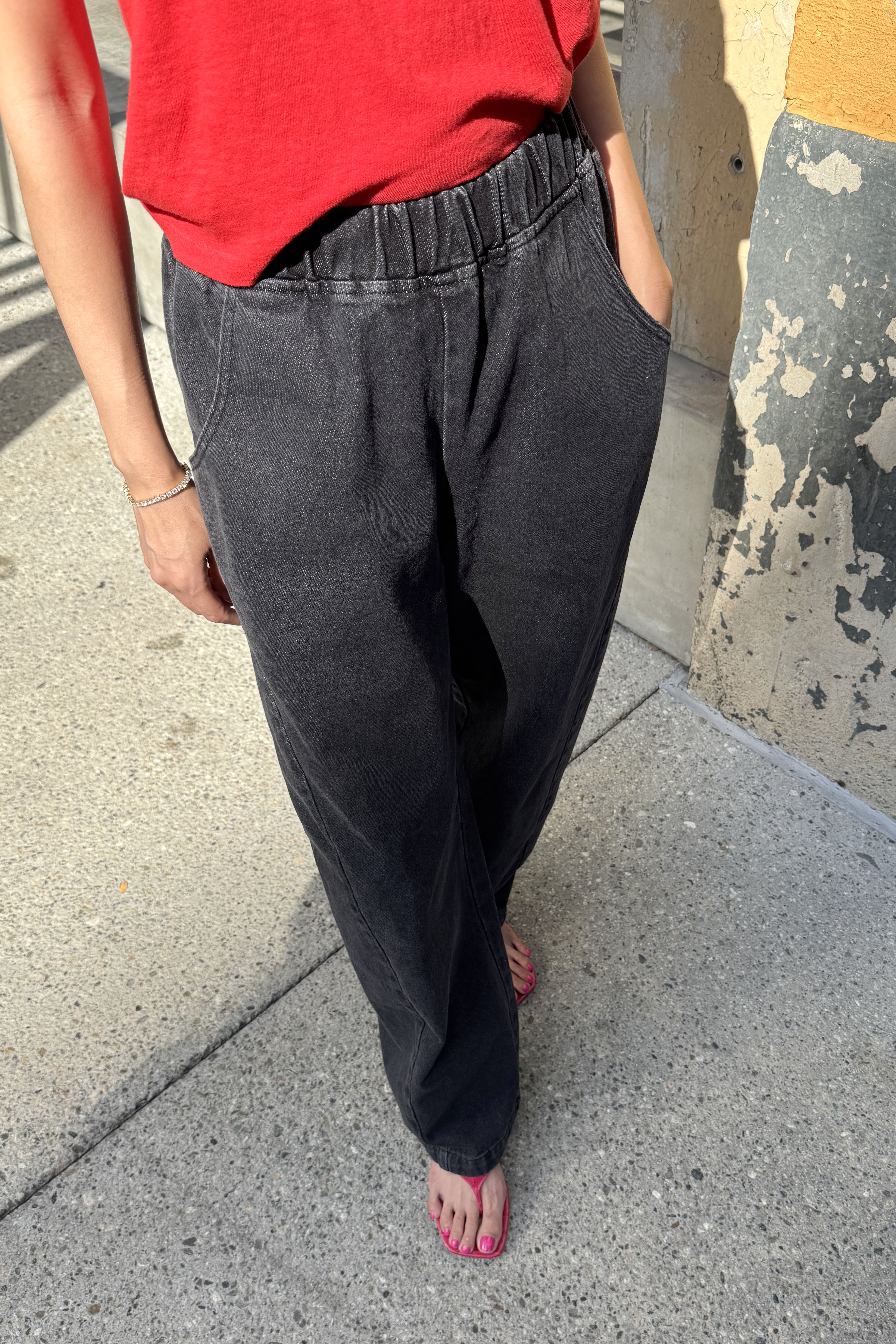 Long Arc Pants - Black Denim