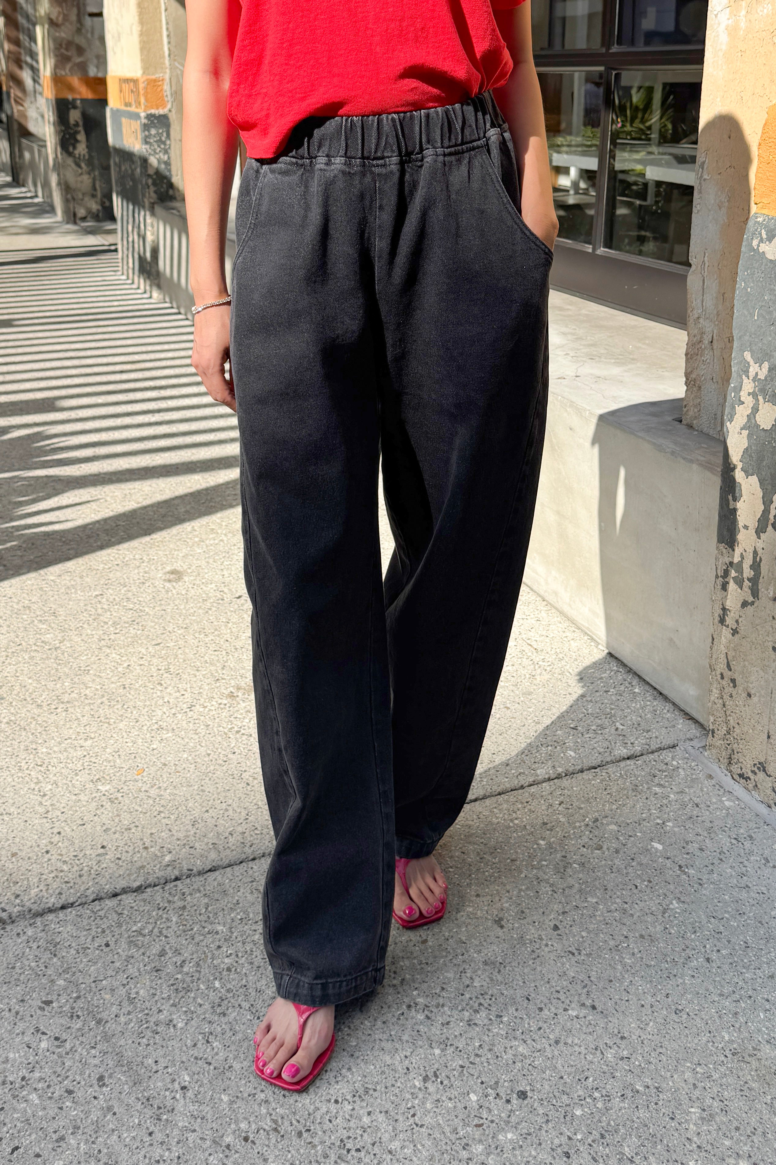 Long Arc Pants - Black Denim