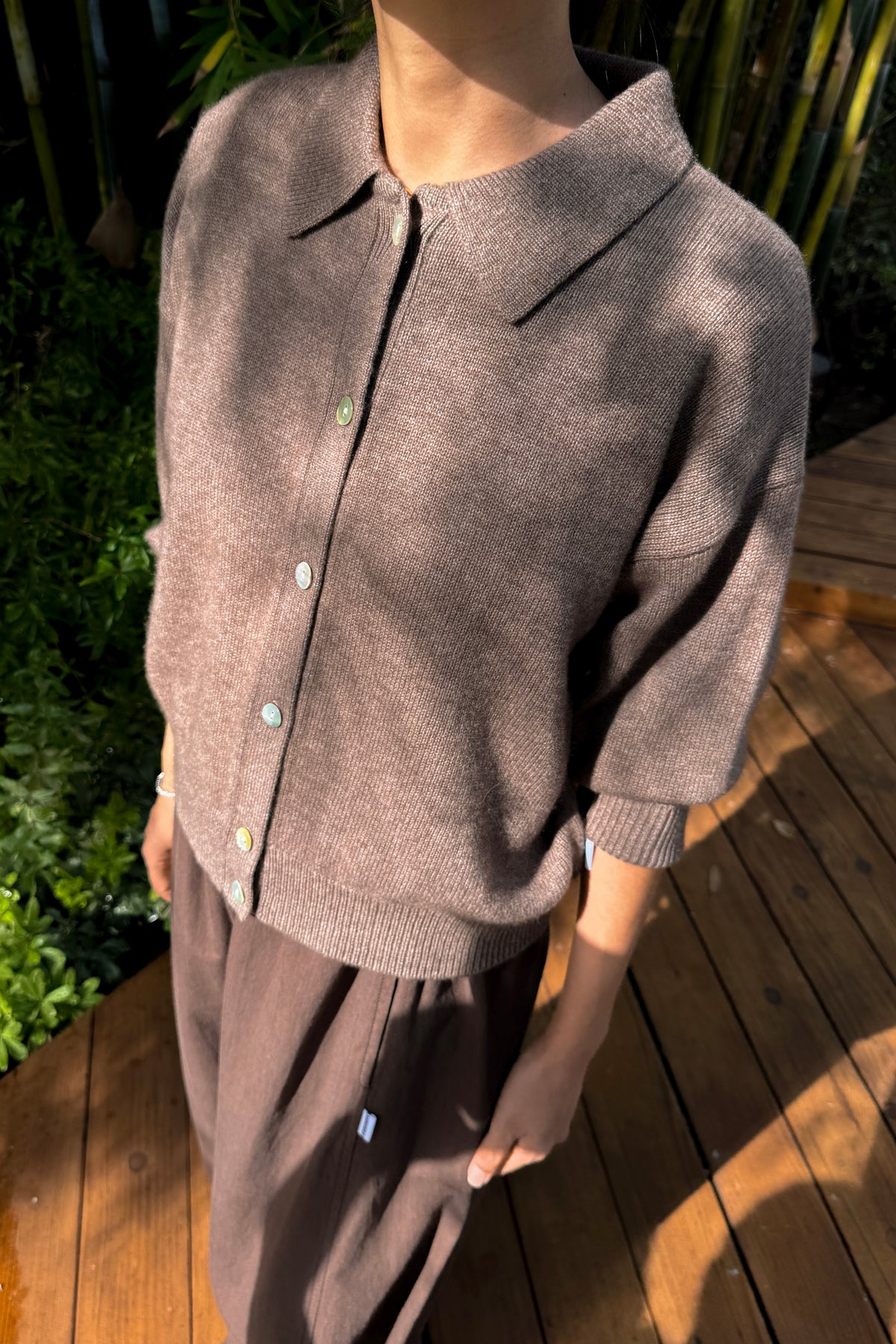 Lou Cashmere Cardigan - Frappe